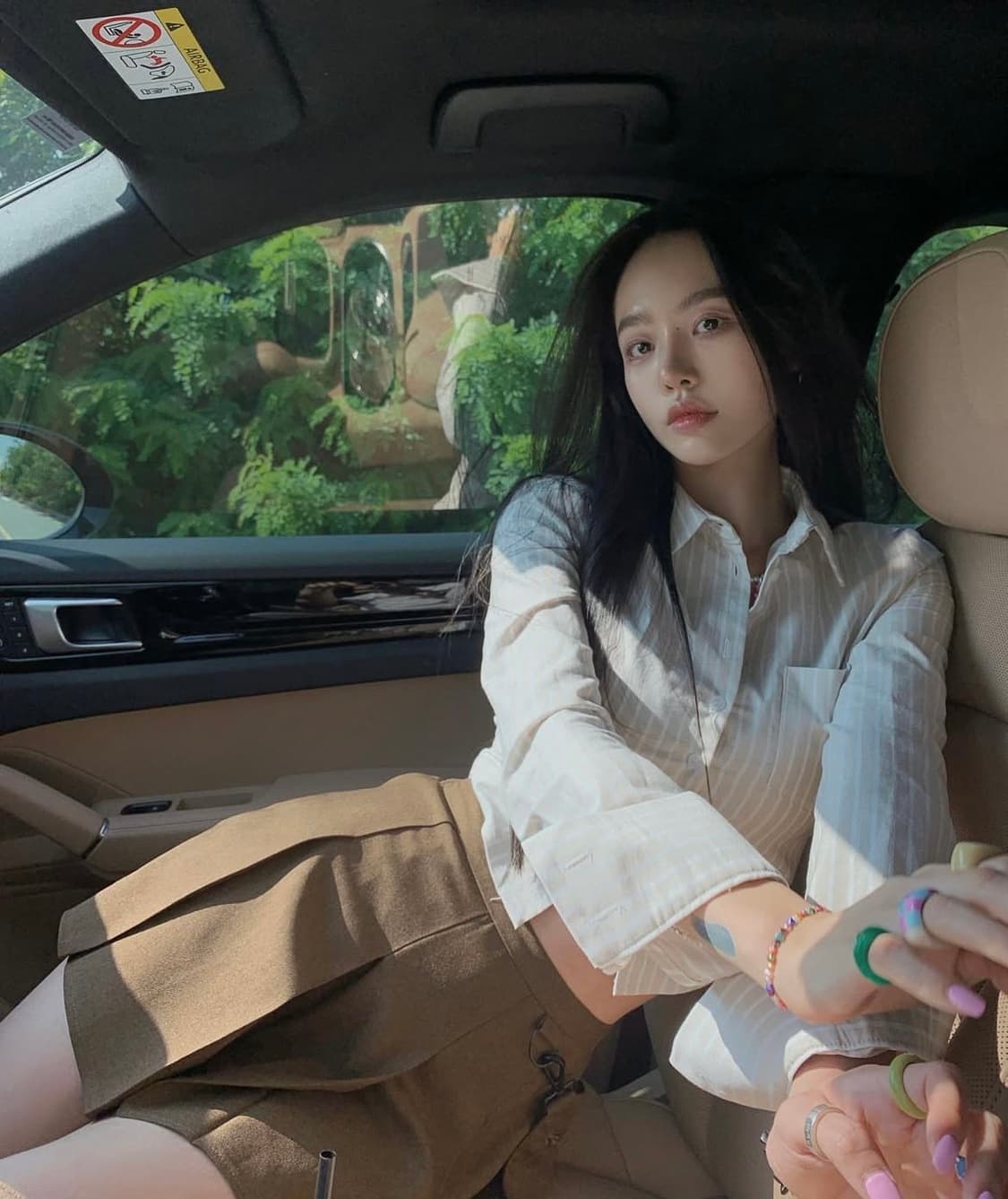 [새상품/M]페일제이드 포켓 스커트 브라운 플리츠 스커트 치마 상품이미지4