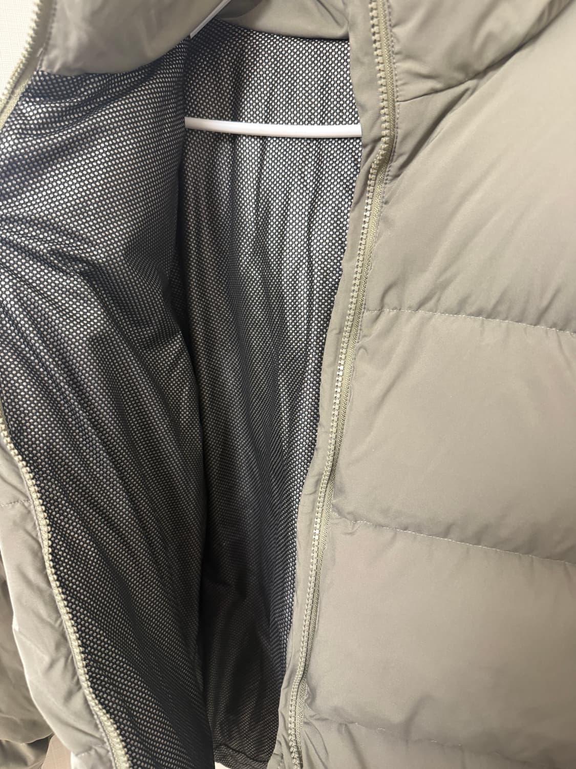 라퍼지스토어 숏패딩 오리털 100% S 카키 남여공용 덕다운 상품이미지3