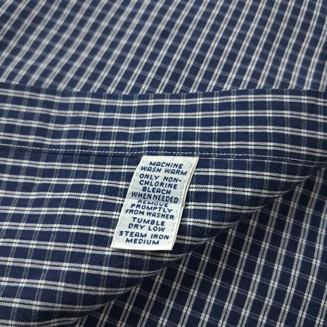 CK445 L 폴로 90s 홍콩판 마이크로체크 다크네이비 셔츠 남방 상품이미지5