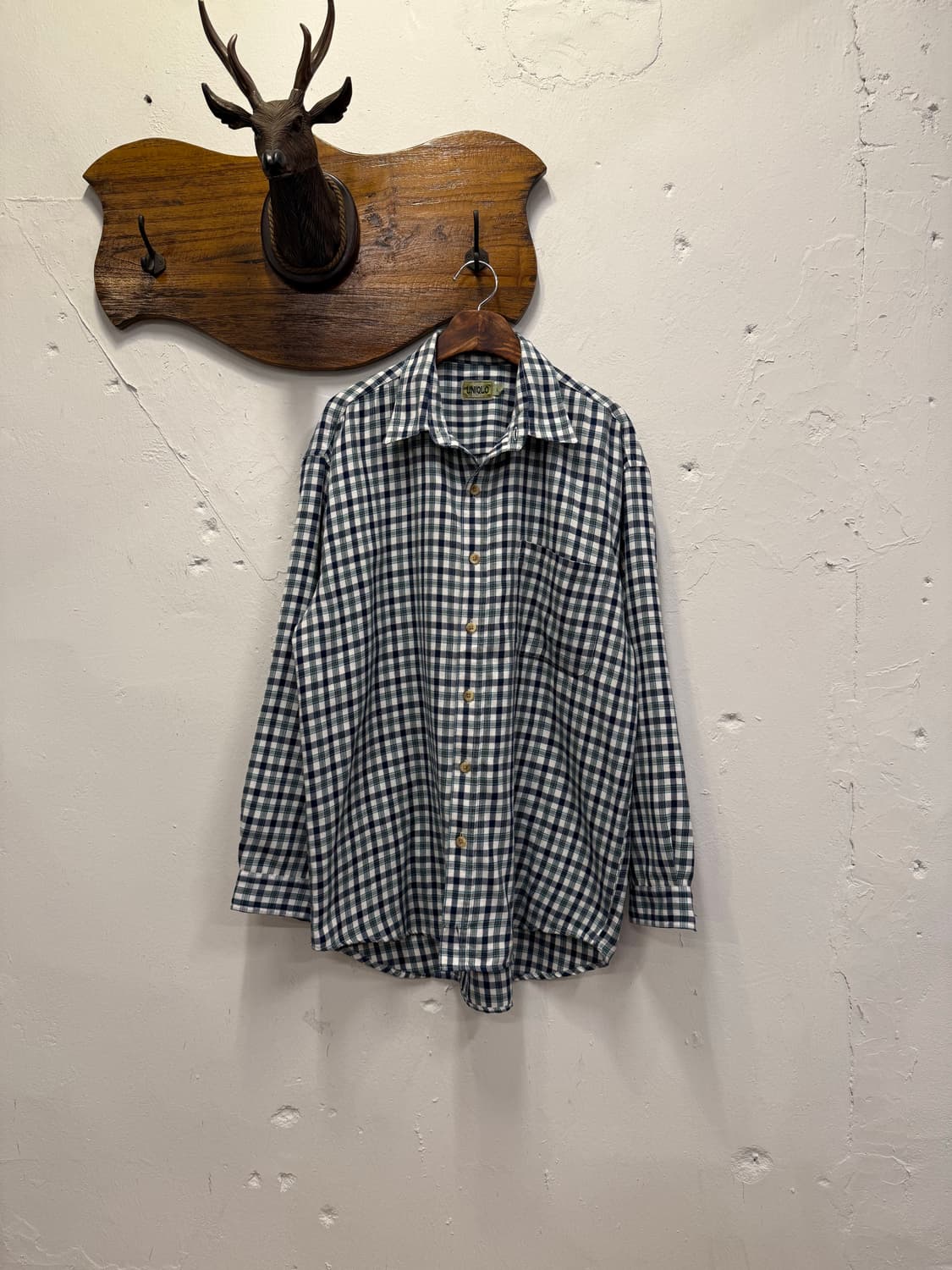 (L) OLD UNIQLO 유니클로 Vintage Check Shirt 상품이미지2