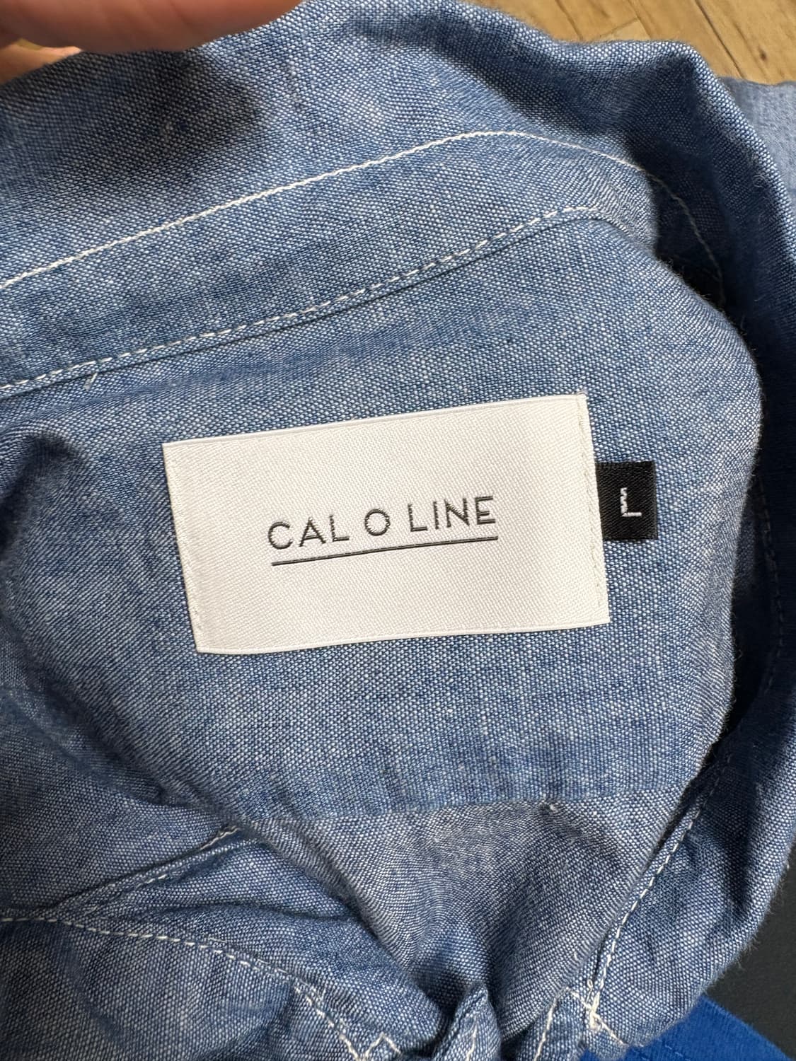 cal o line 샴브레이셔츠 반팔셔츠 상품이미지3