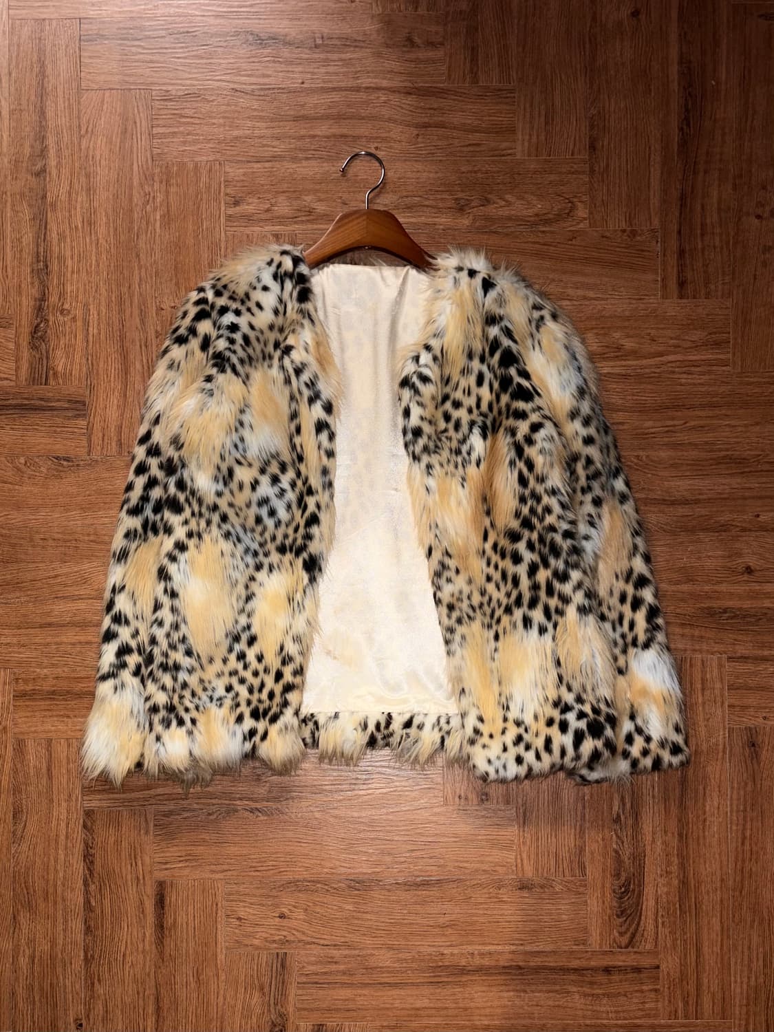 빈티지 레오파드 페이크 퍼자켓 상품이미지4