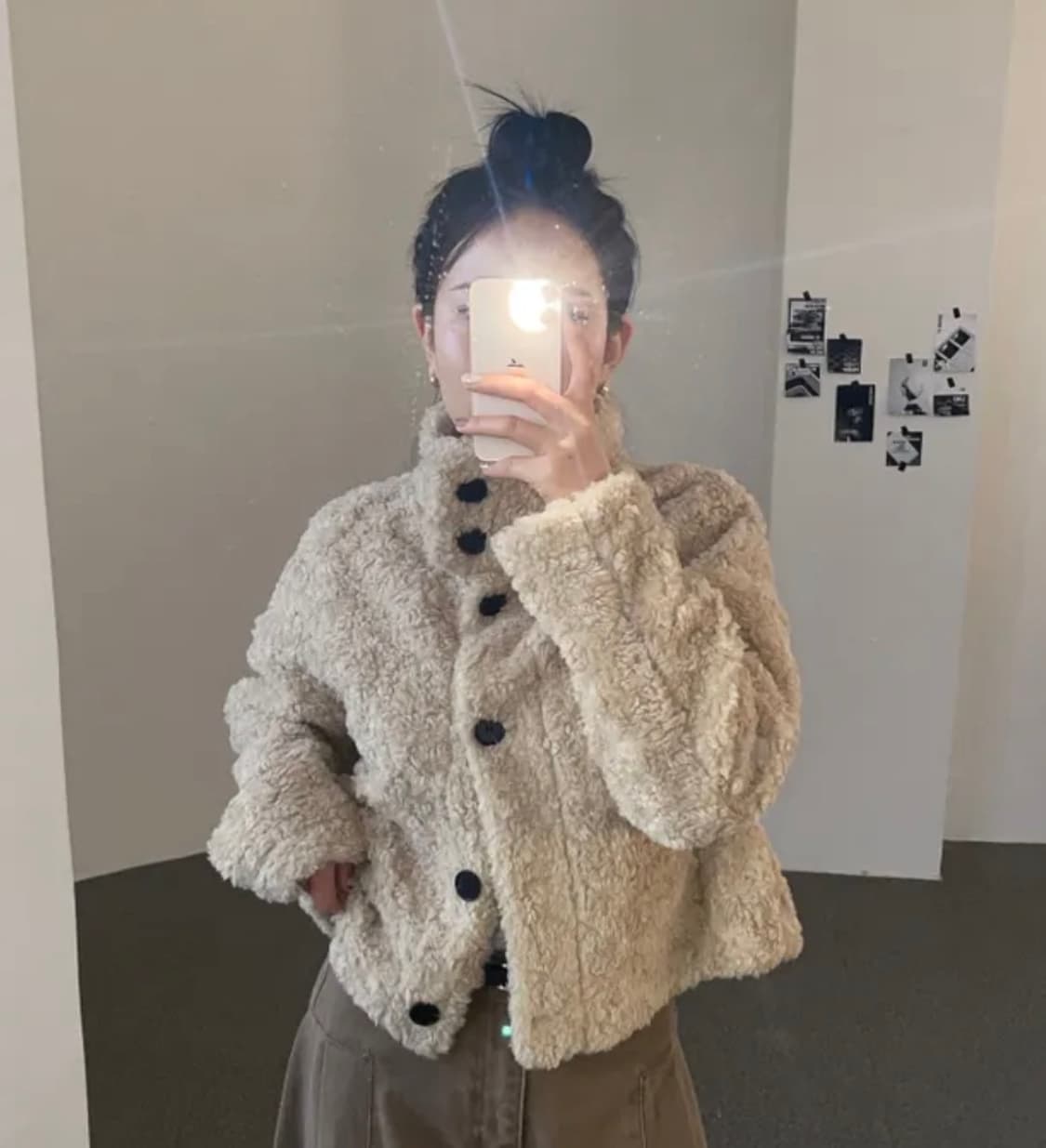 누빔 뽀글이 퍼자켓 상품이미지1