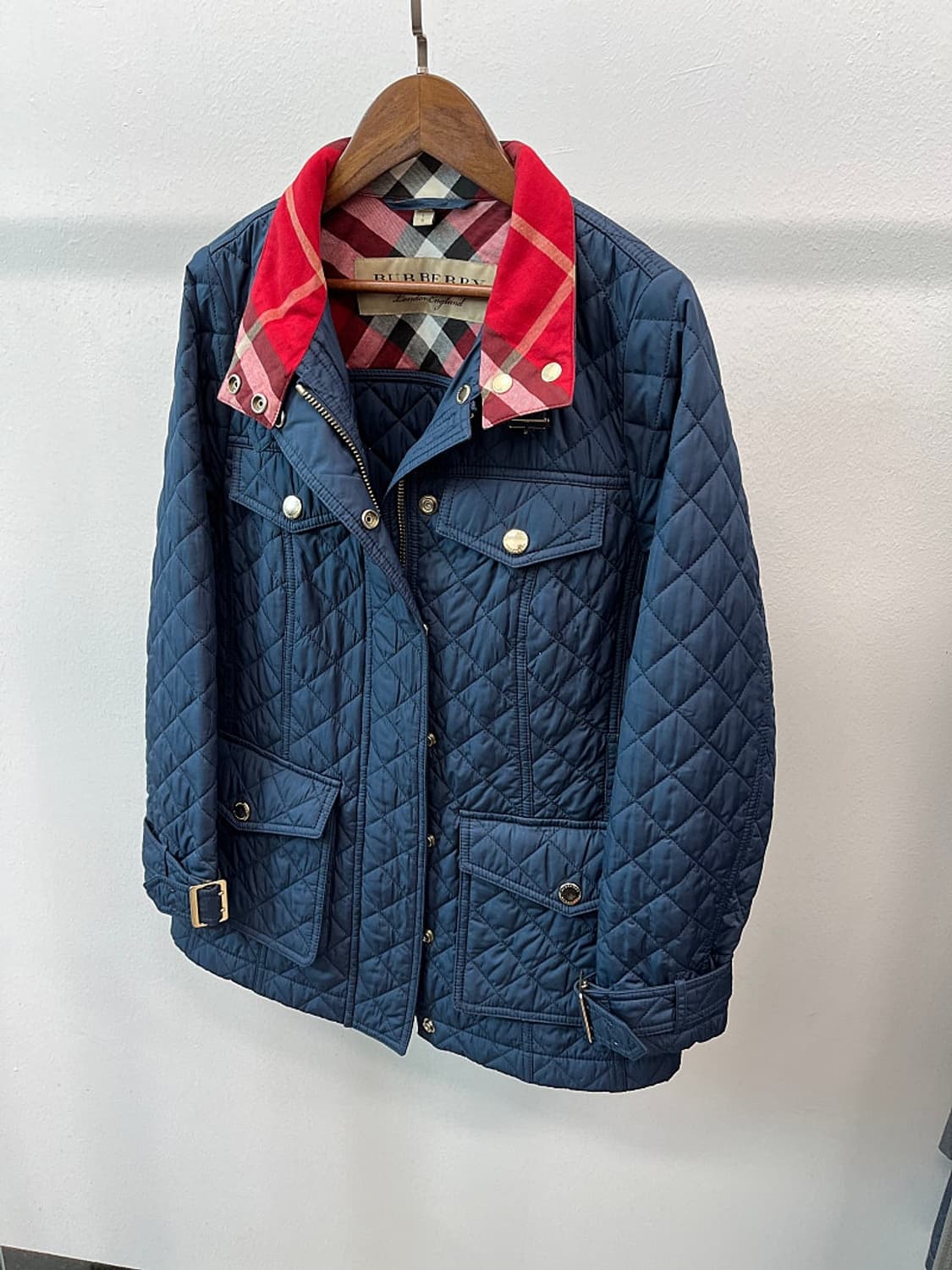 여) 버버리 네이비 퀼팅자켓  상품이미지4