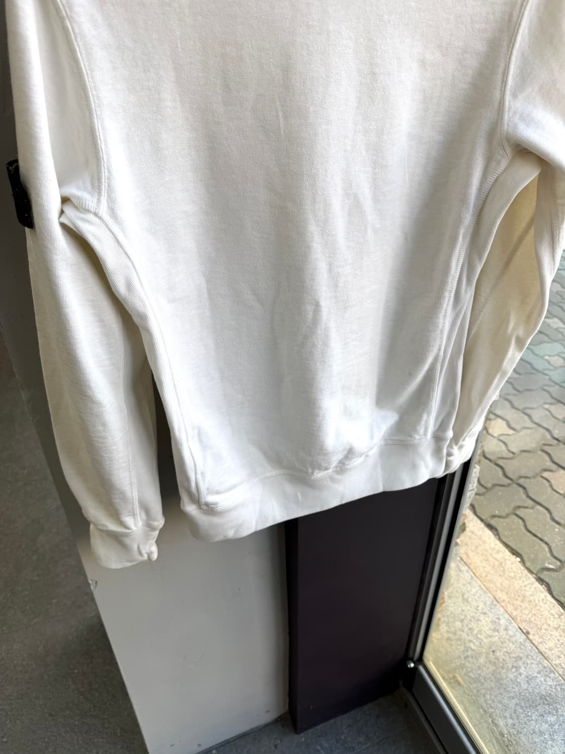 .M/ 스톤아일랜드 와펜 화이트코튼 슬리브 맨투맨 상품이미지7