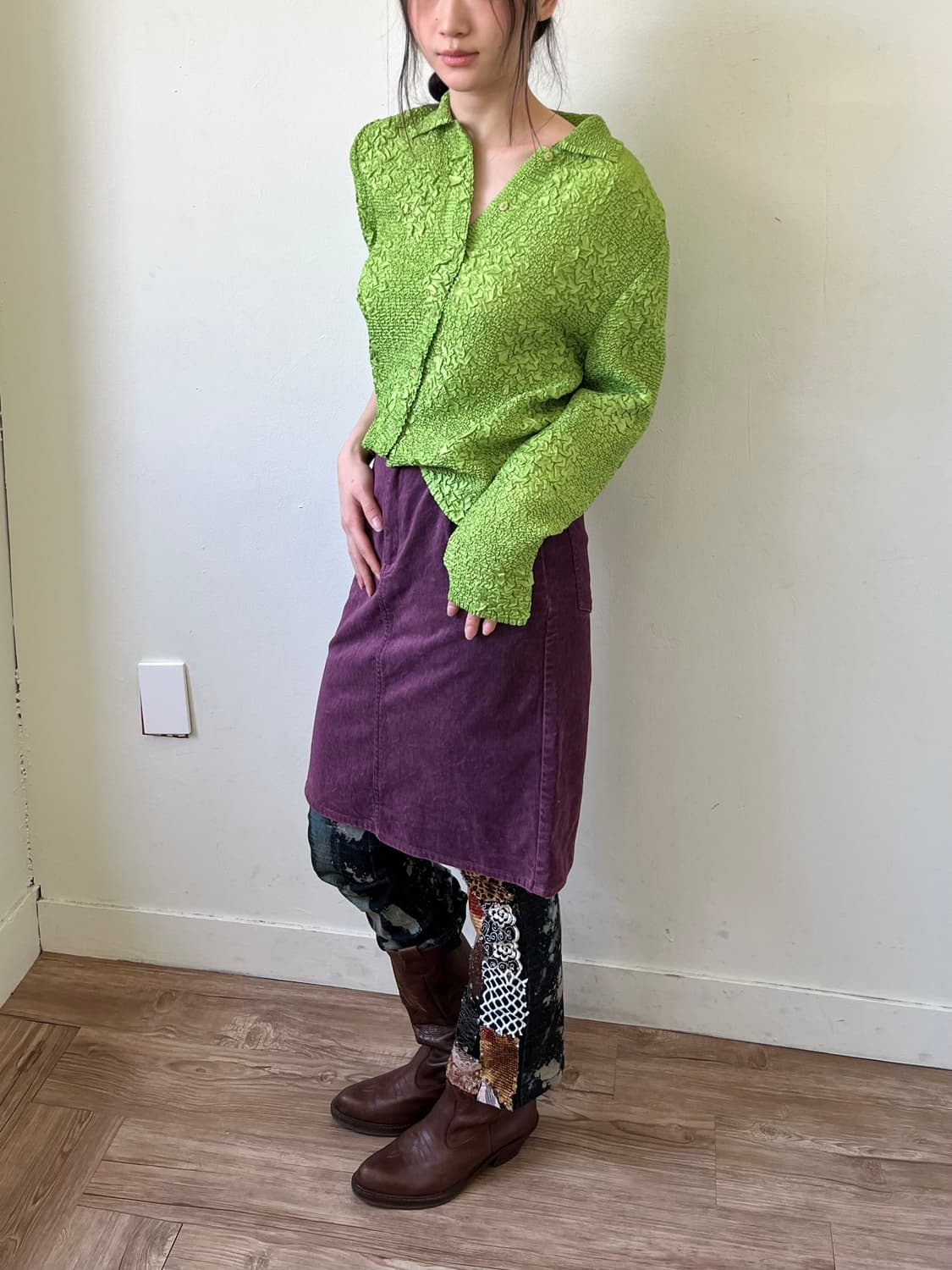 ST. CHRIS 플리츠 가디건 상품이미지3