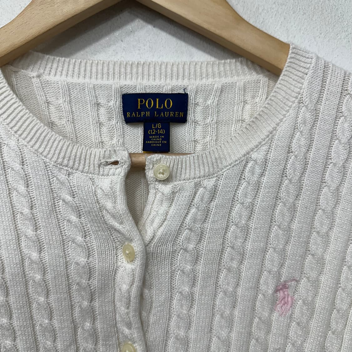 폴로 랄포르렌 꽈배기 가디건 상품이미지2