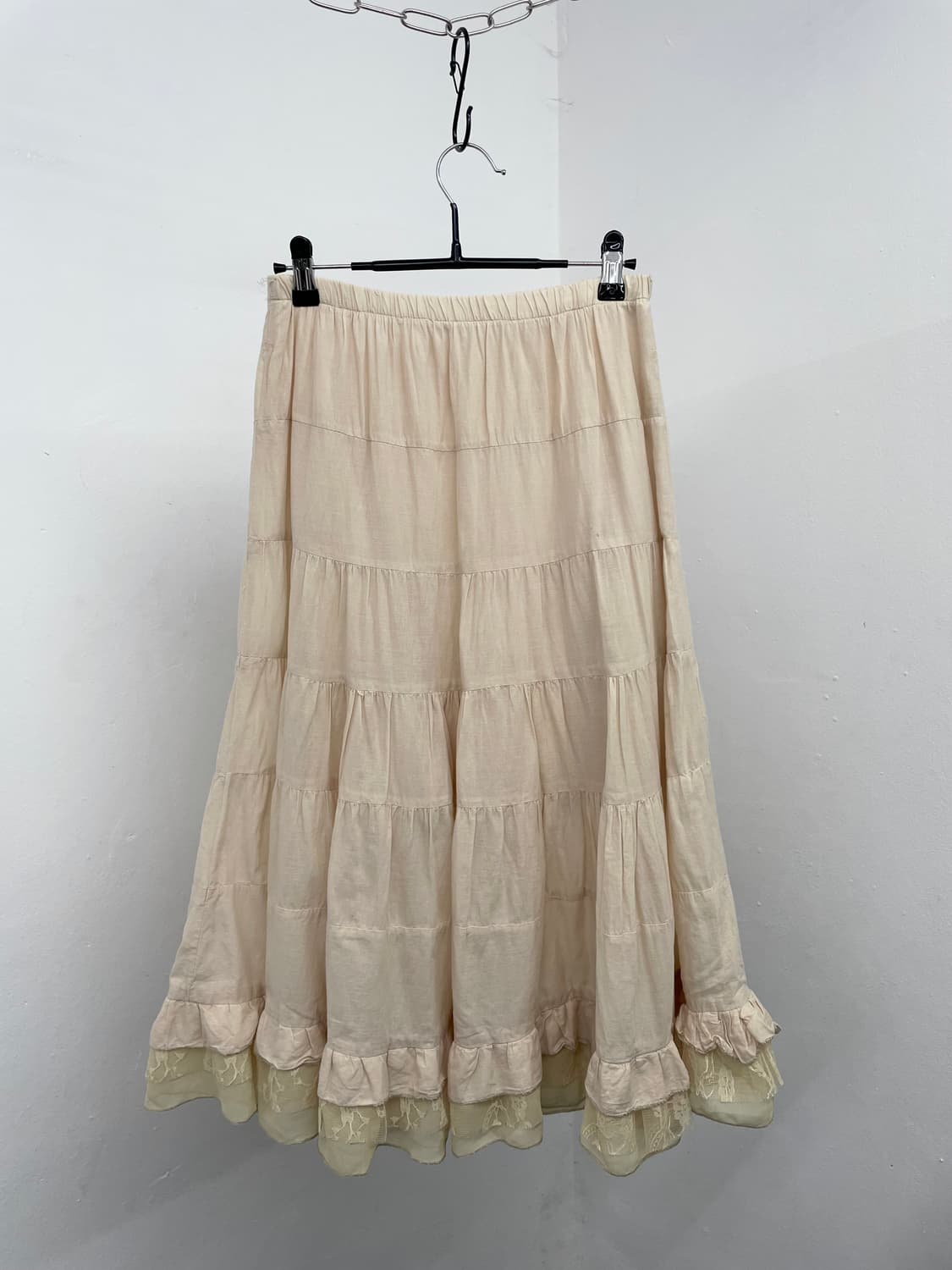 모리 베이지 캉캉 프릴 스커트 상품이미지2