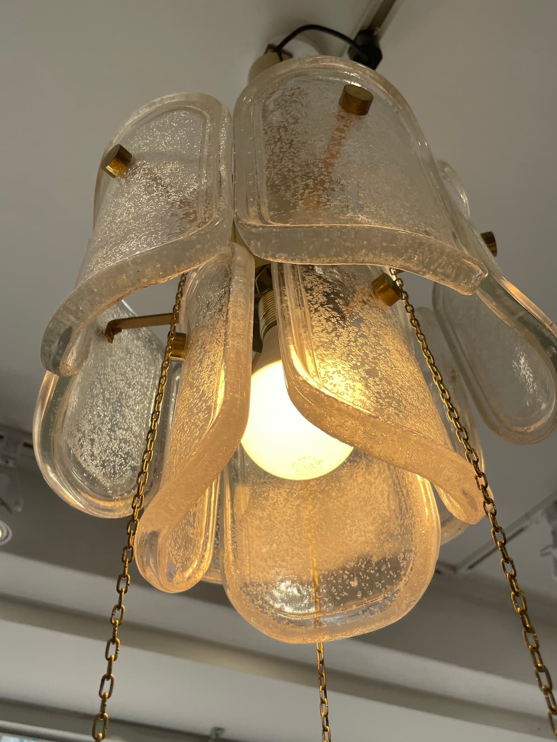 Glashütte Limburg 60s 샹들리에 빈티지조명 상품이미지9