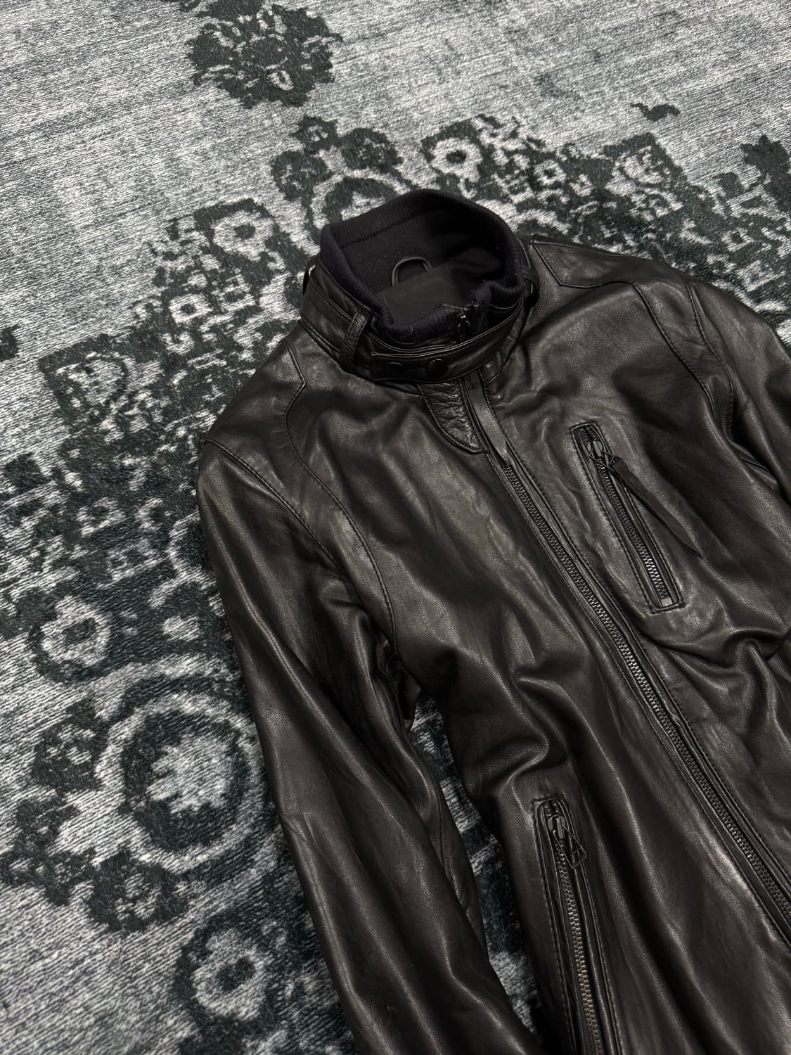 House of blues high neck leather jacket 상품이미지2