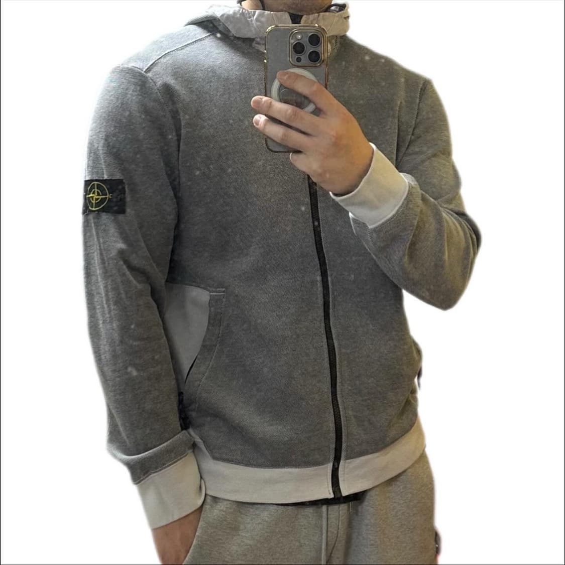 스톤아일랜드 나일론배색 후드집업 상품이미지2