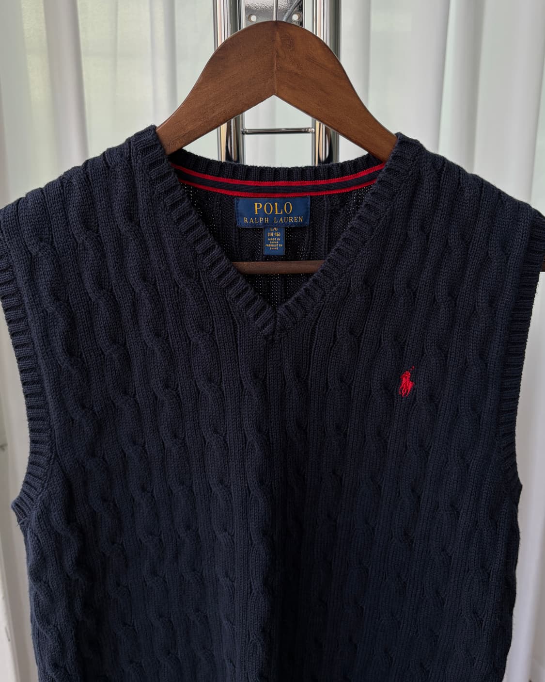 [M]폴로 랄프로렌 꽈배기 케이블 니트 베스트 조끼 navy 상품이미지3