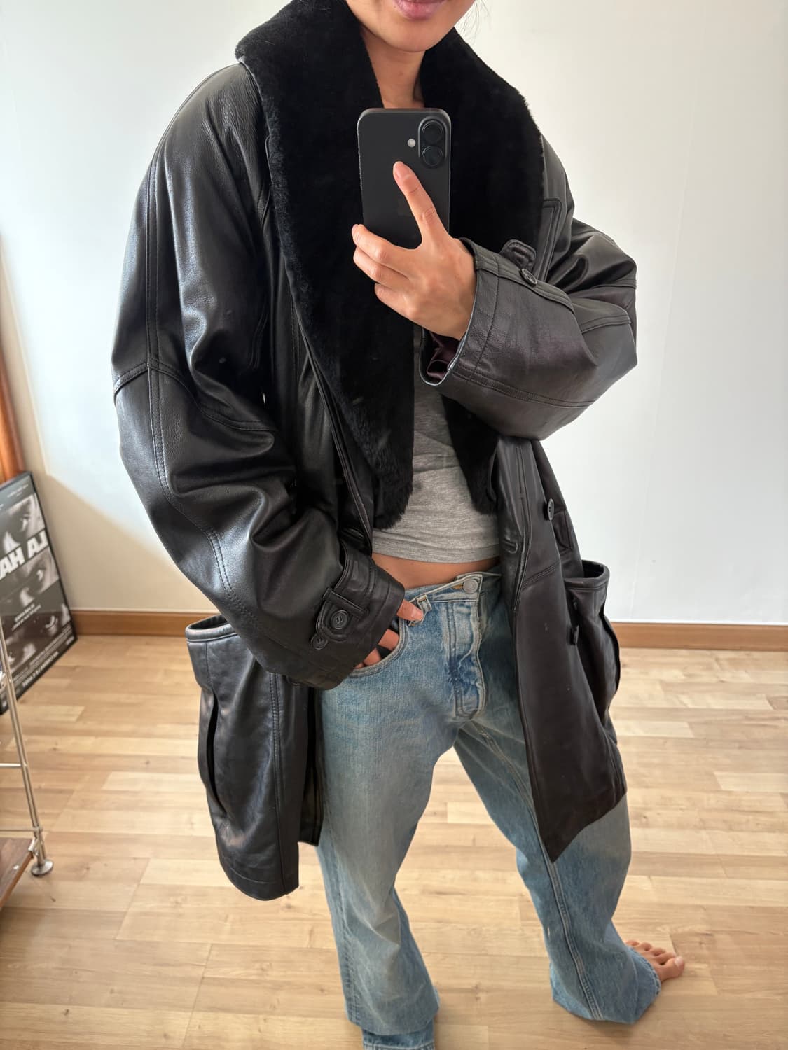 리얼레더 코트 상품이미지3