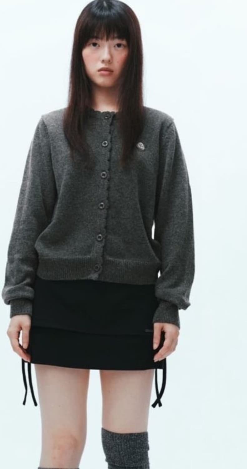 코이세이오 플라워 버튼 가디건 그레이 상품이미지2