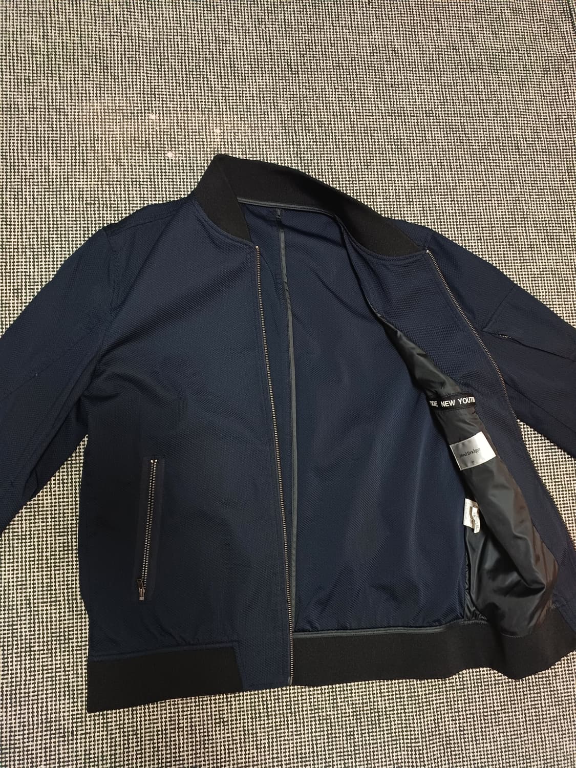 마인드브릿지 세련된 네이비 블루종 점퍼 (105) 상품이미지3