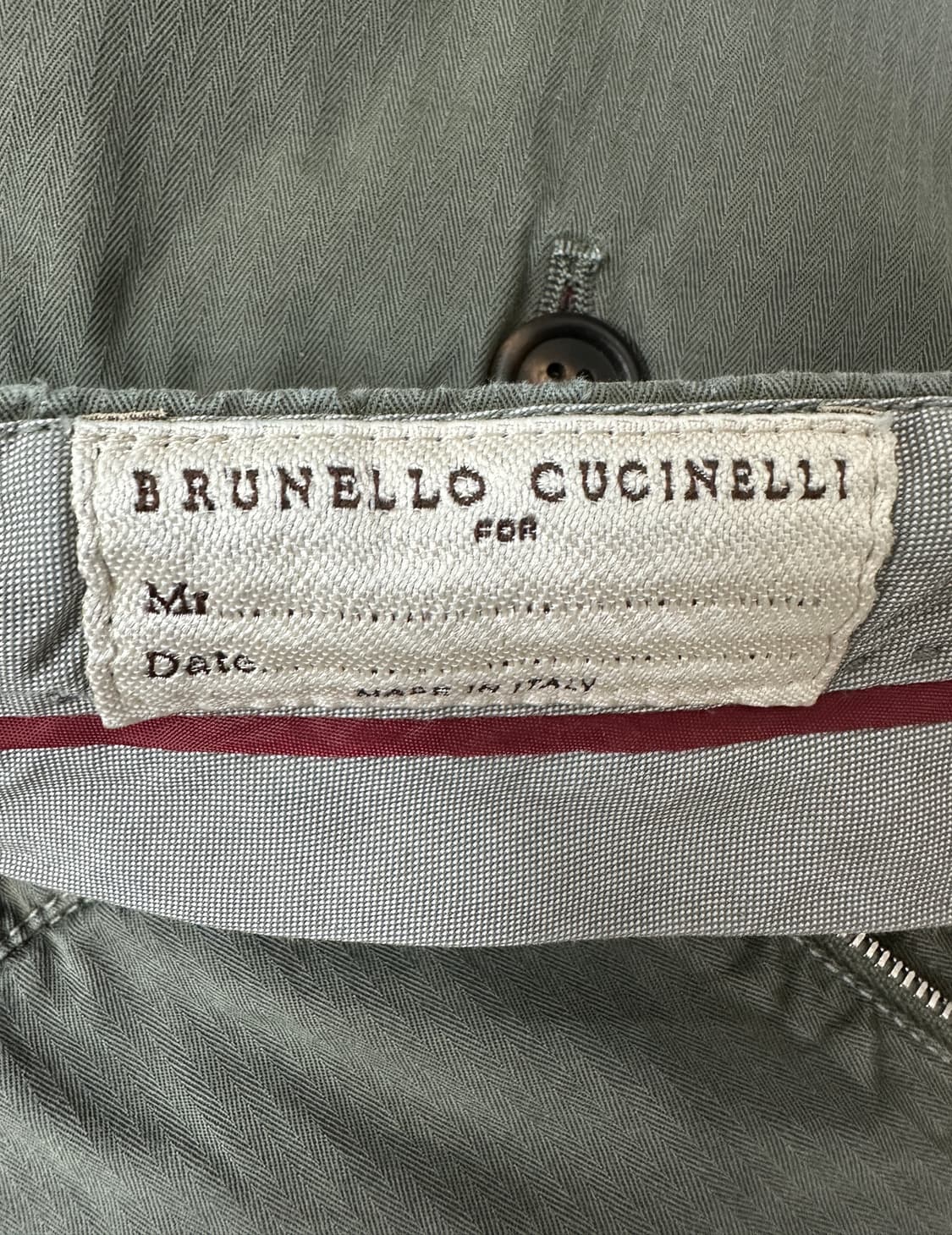 브루넬로 쿠치넬리 그린 카키 치노 팬츠 상품이미지3