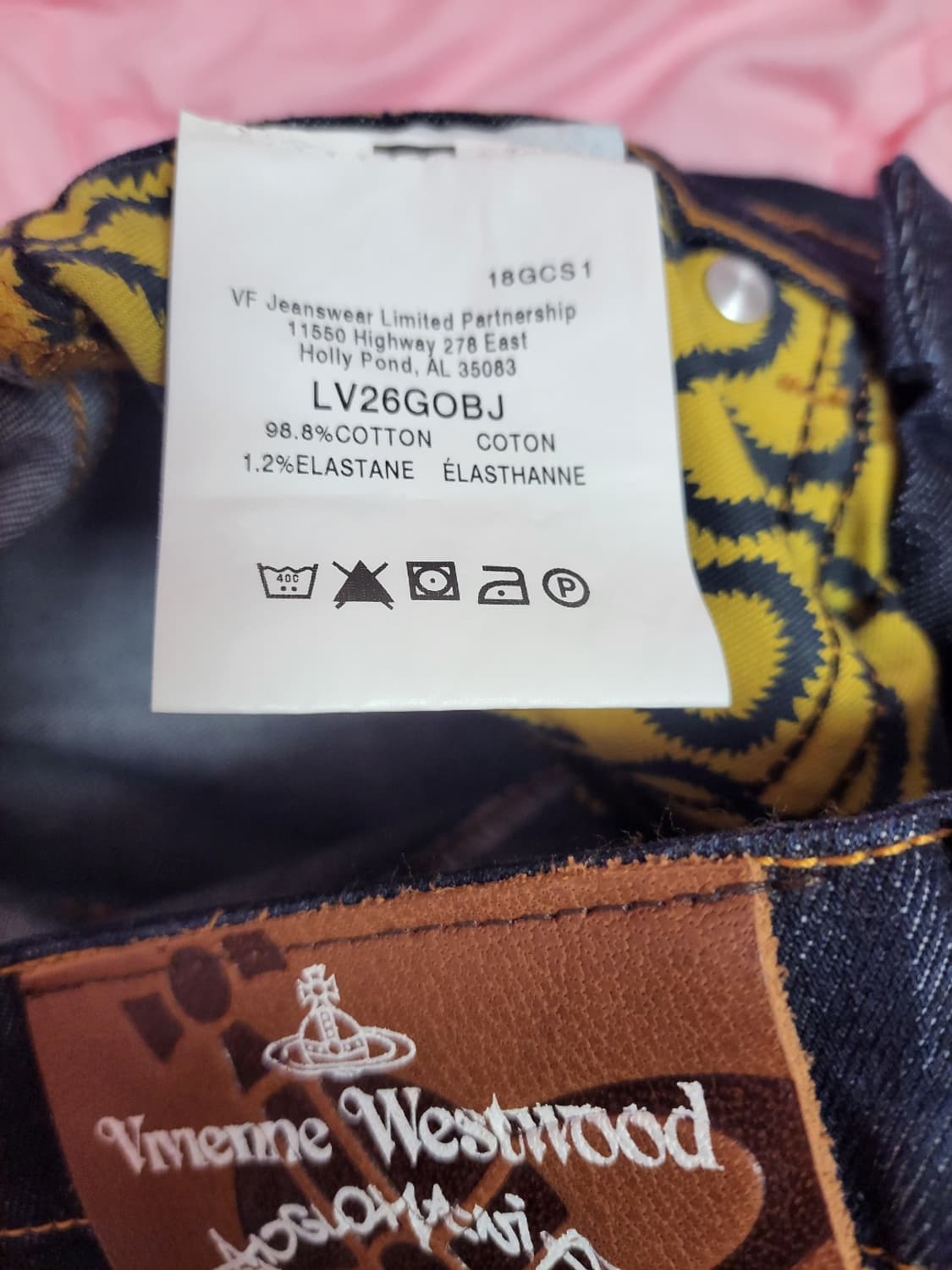 정품)급처미사용새상품!비비안웨스트우드X LEE 콜라보 데님 청바지 팬츠  상품이미지4