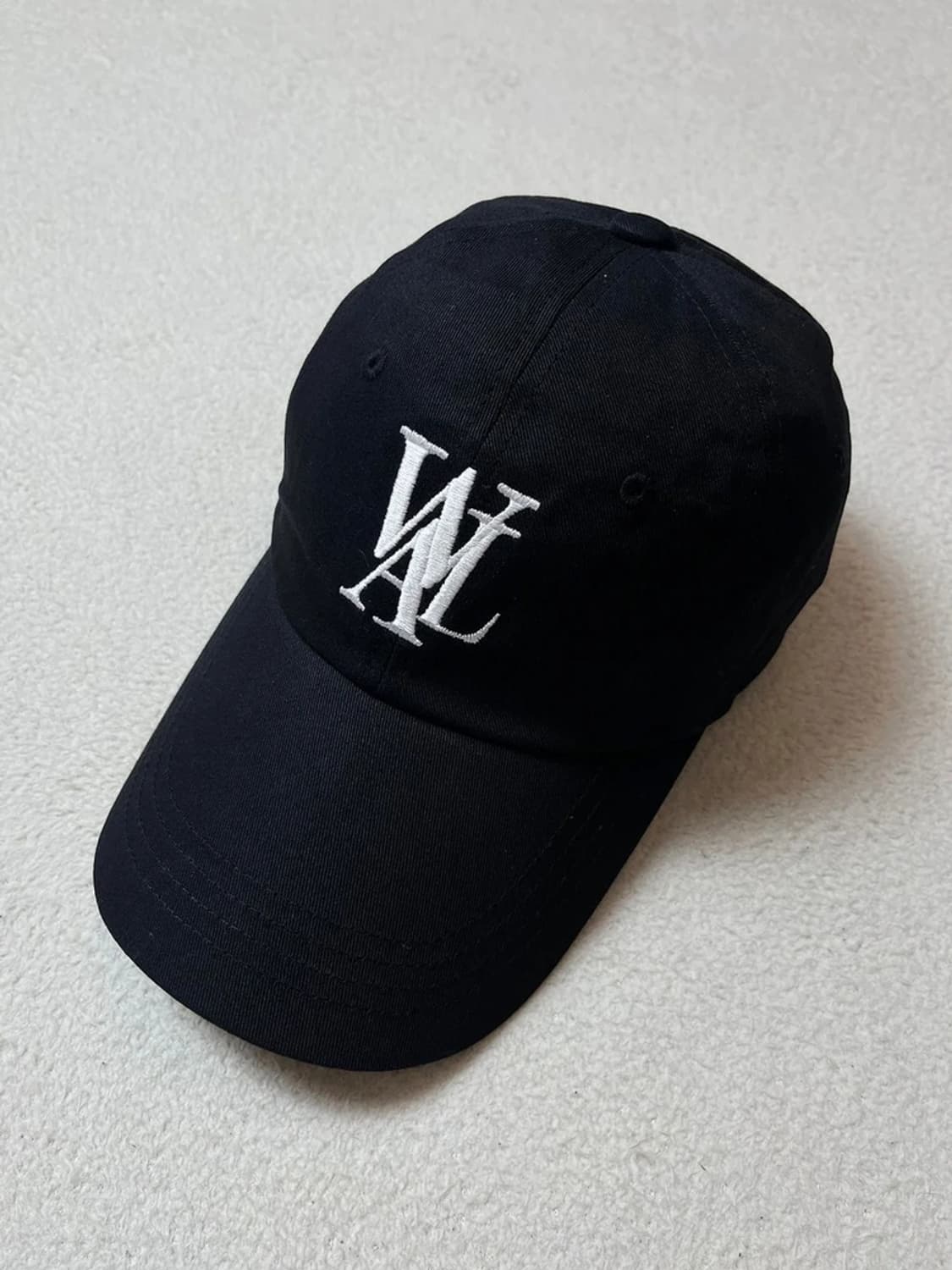 우알롱 시그니처 블랙 볼캡 Q1214 상품이미지1