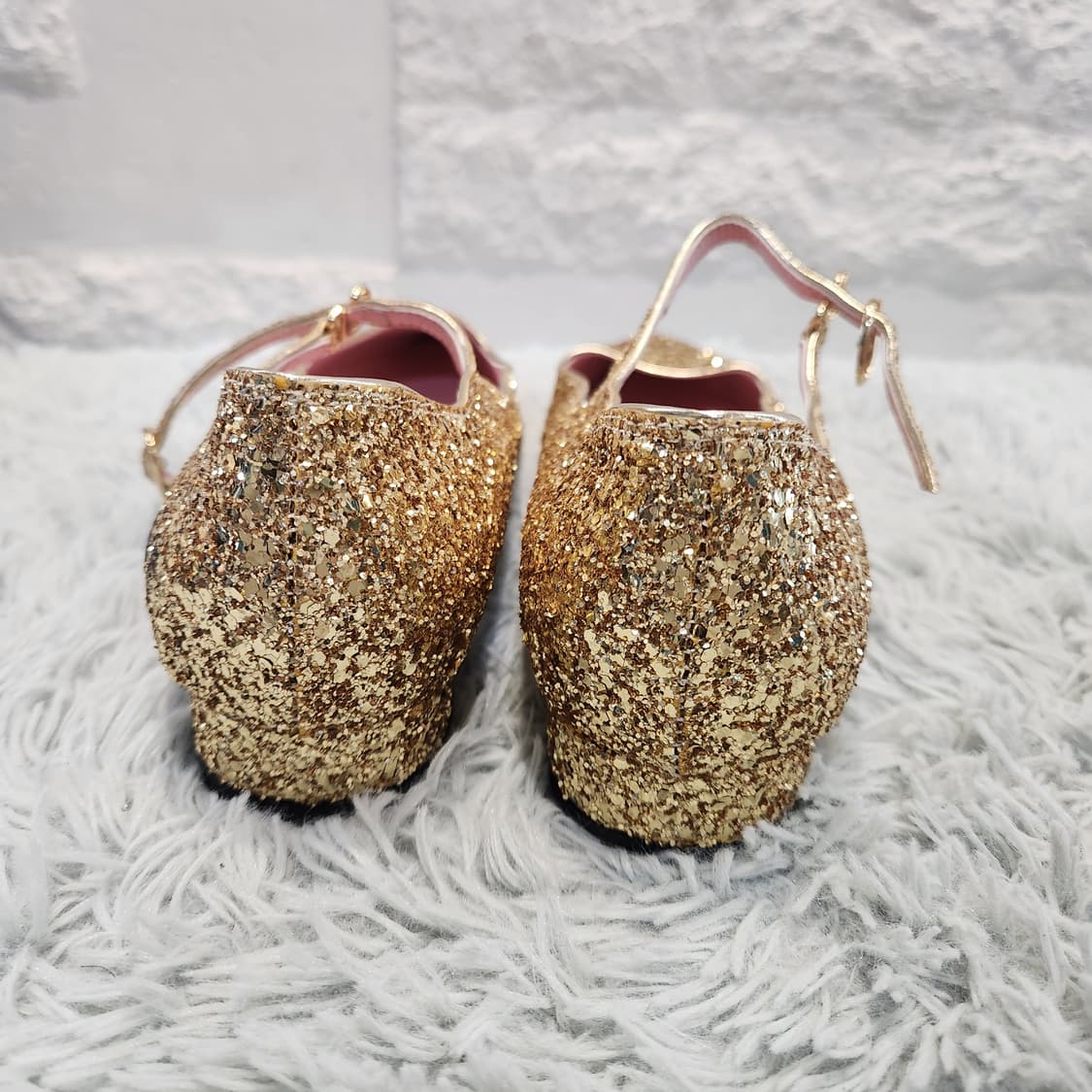 ✨골드 글리터 메리제인 플랫 | 연말 파티·포인트 슈즈 (240) 상품이미지3