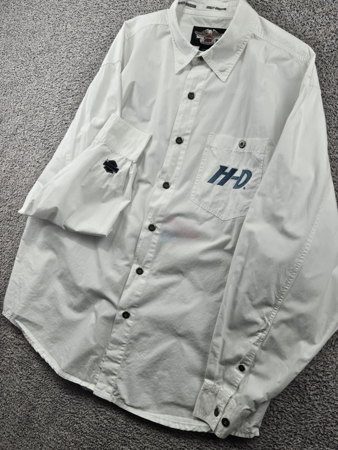 할리데이비슨 스펠아웃 포켓 화이트 셔츠 ( XL ) / 11495 상품이미지7
