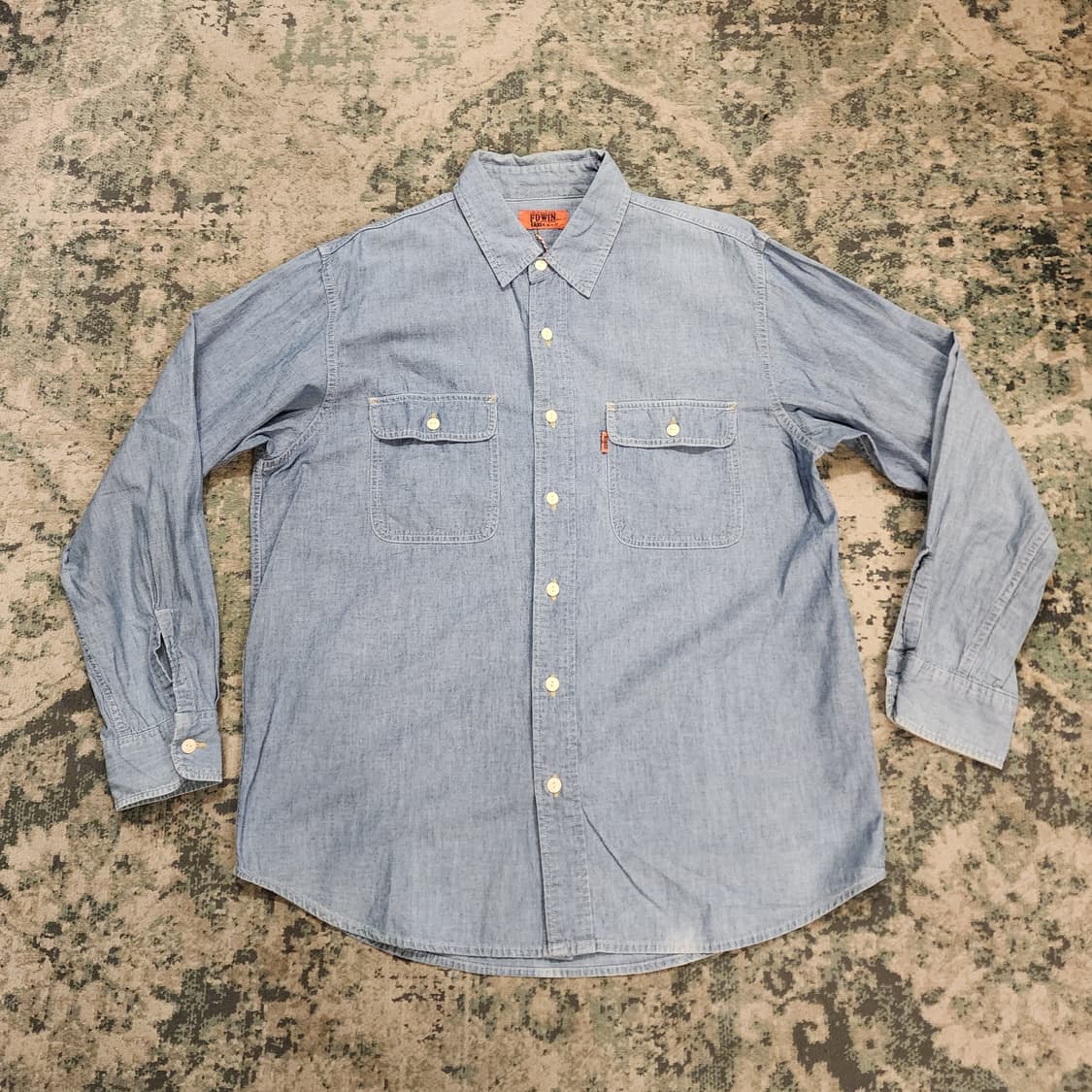 90s제작 에드윈 샴브레이셔츠 상품이미지1