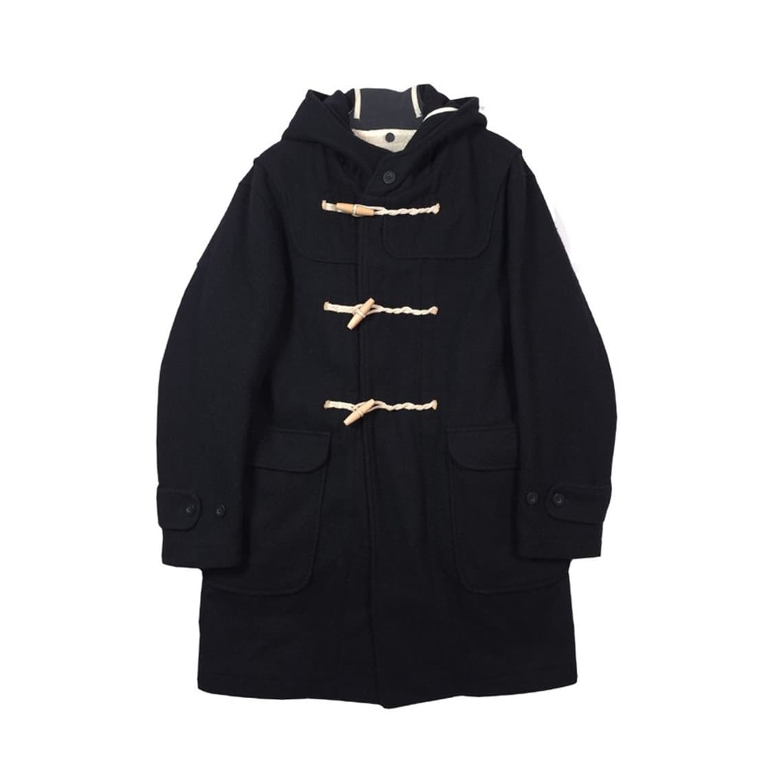 비바스튜디오 헤비 울 보아털 안감 더플코트 블랙 L 상품이미지1