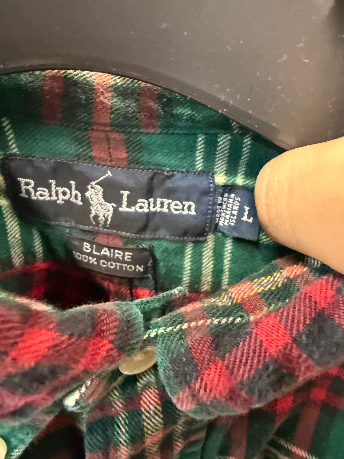 폴로 랄프로렌 남성 체크 셔츠 L 상품이미지3