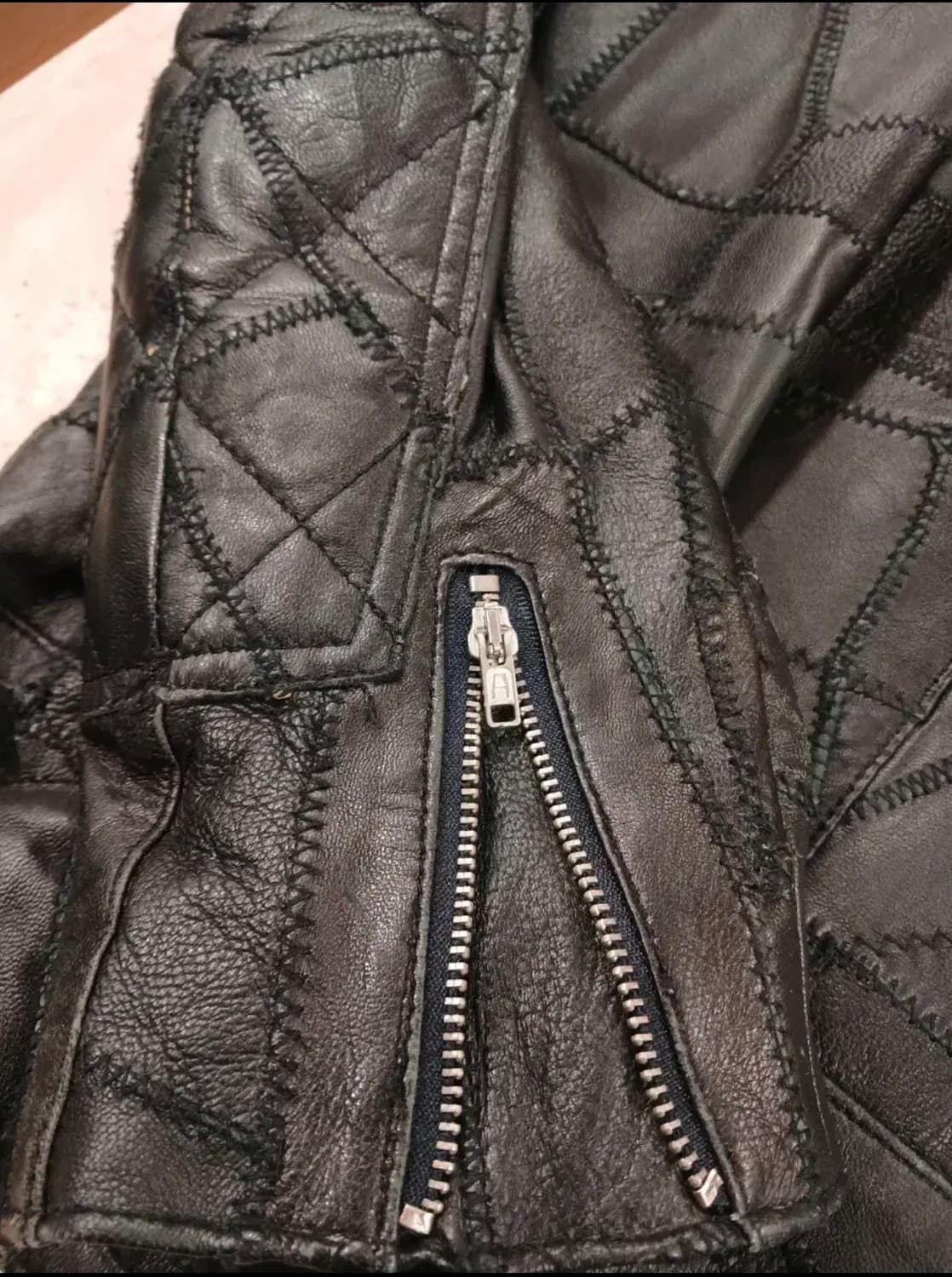 UNUSED LEATHER PATCH WORKED JACKET 상품이미지7