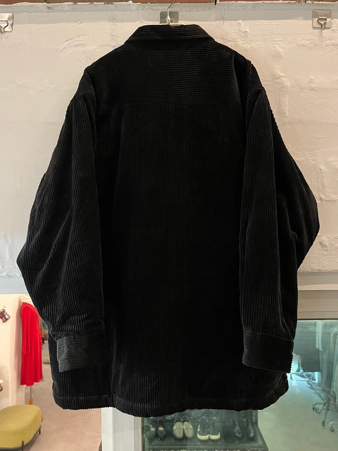 Gents 시어링 코듀로이 셔츠 자켓 블랙 LL 상품이미지8