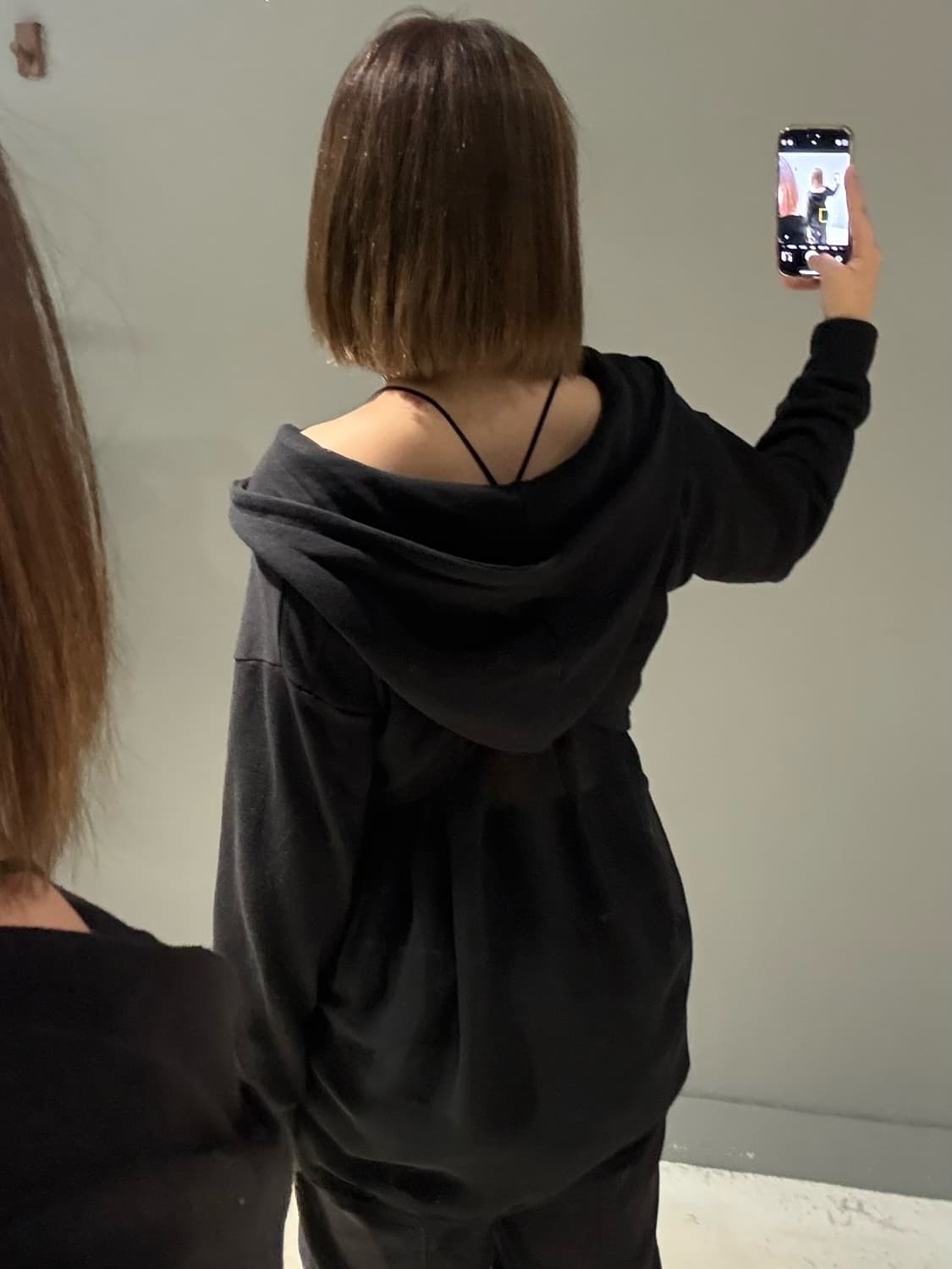 back see-through detail hood zip-up 상품이미지4