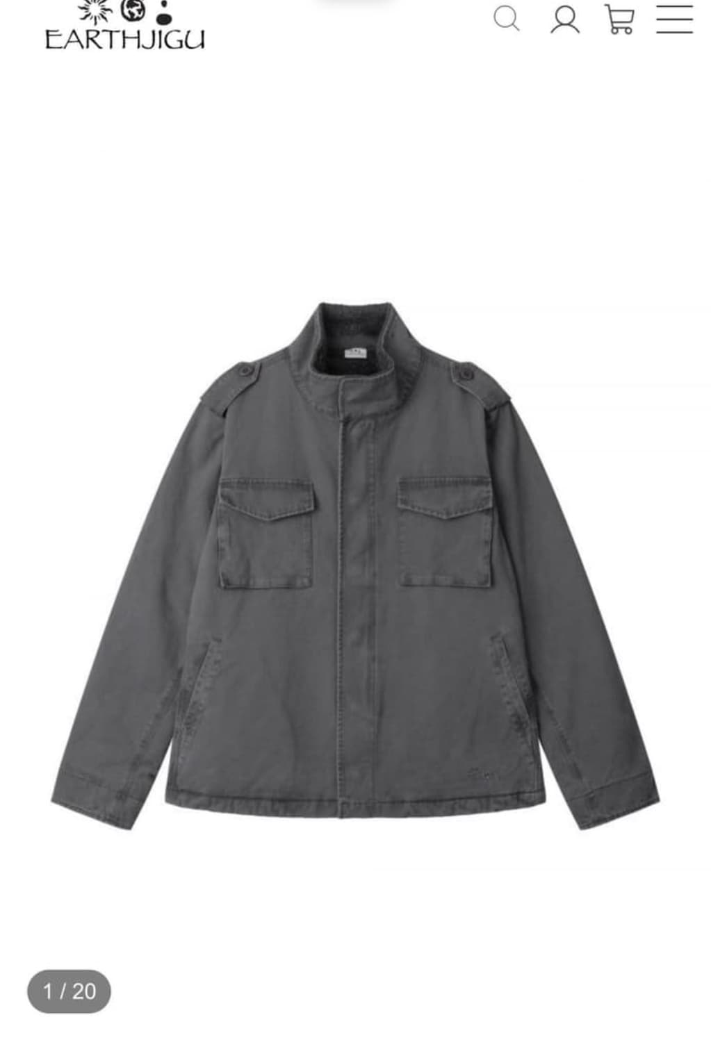 어스지구 필드자켓 차콜 구해요 상품이미지1