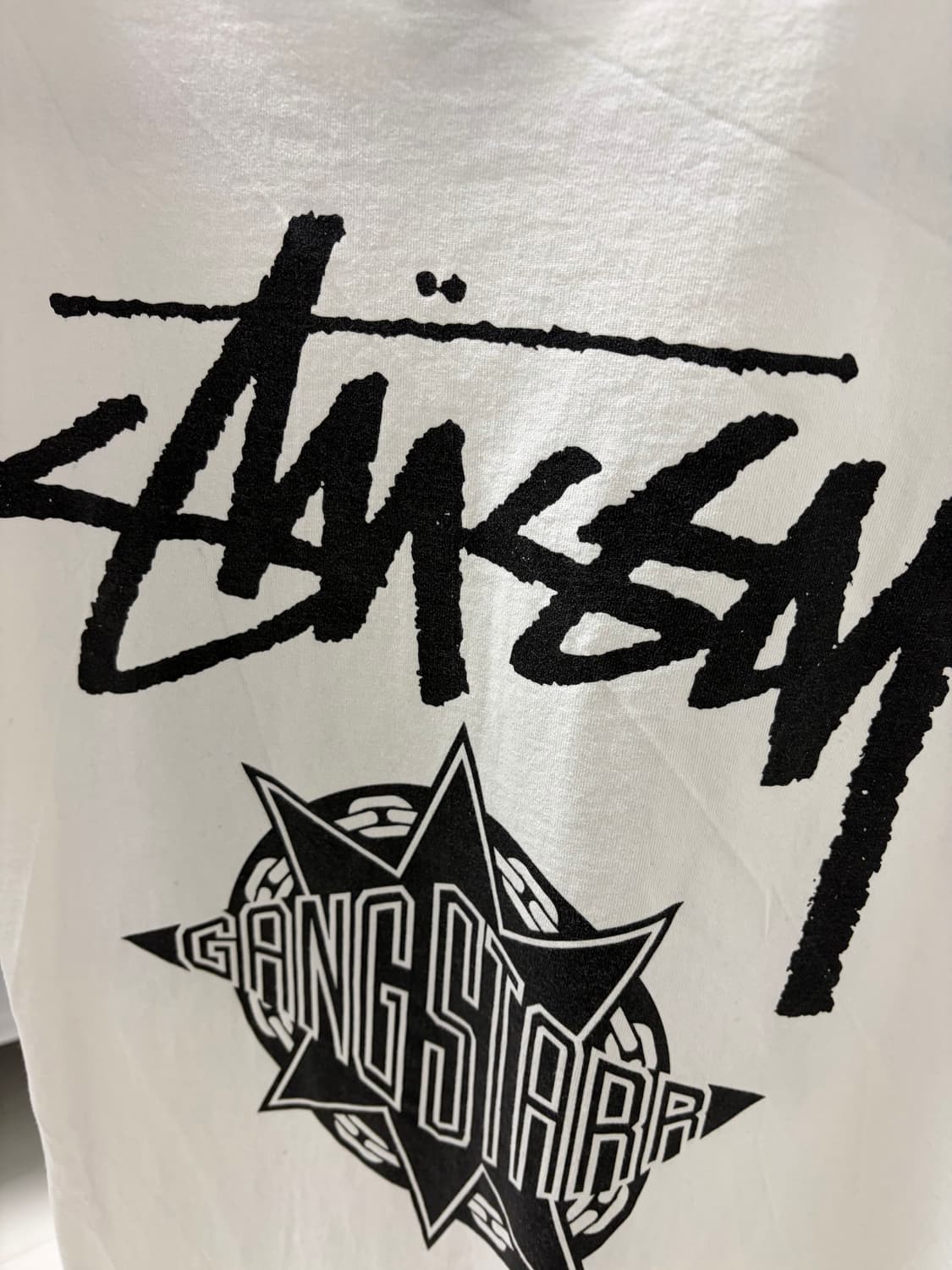 stussy x gangstar t-shirt white Lsize 상품이미지4
