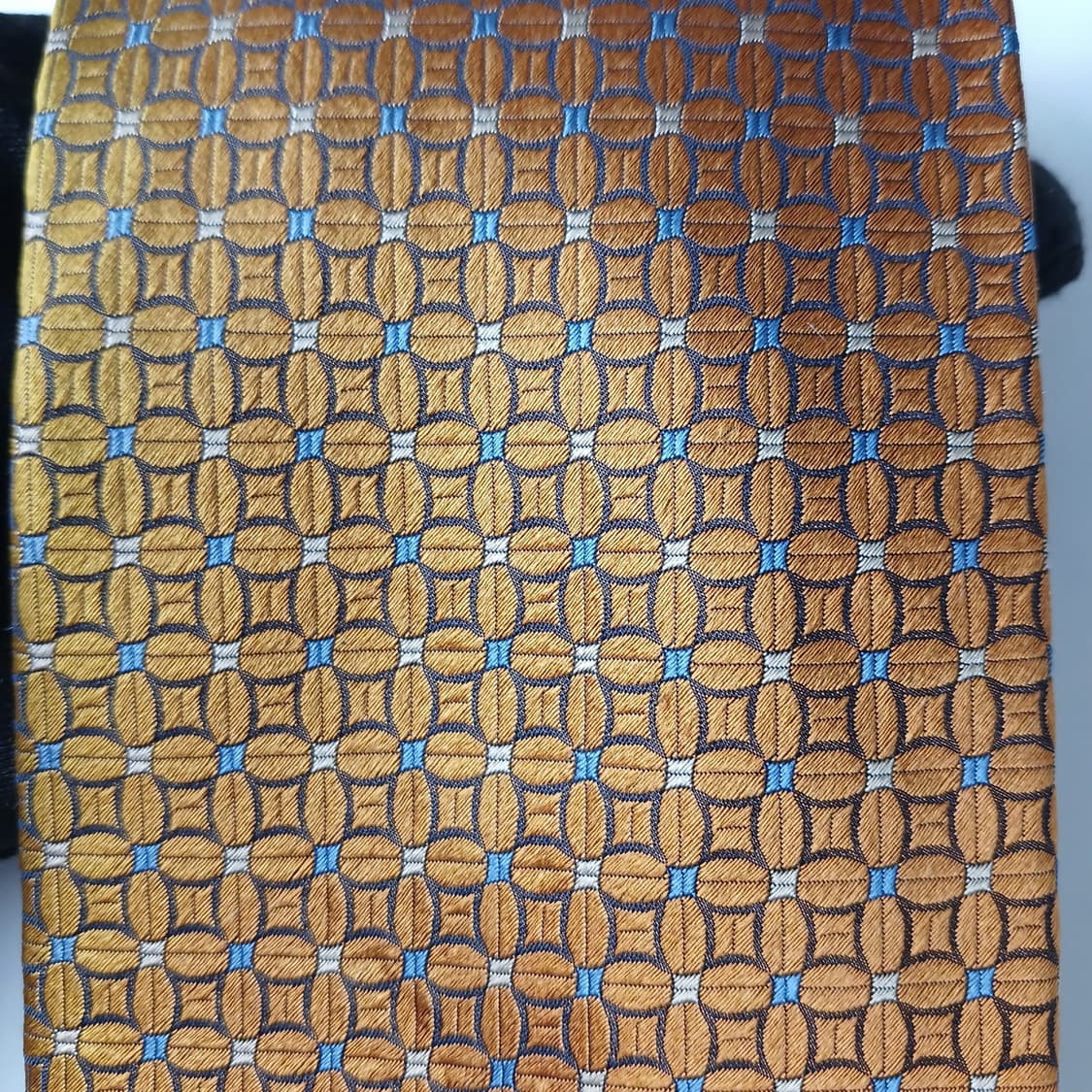 타이랙 실크 골드 기하 패턴 넥타이 9.6cm A+등급 A19853
 상품이미지8