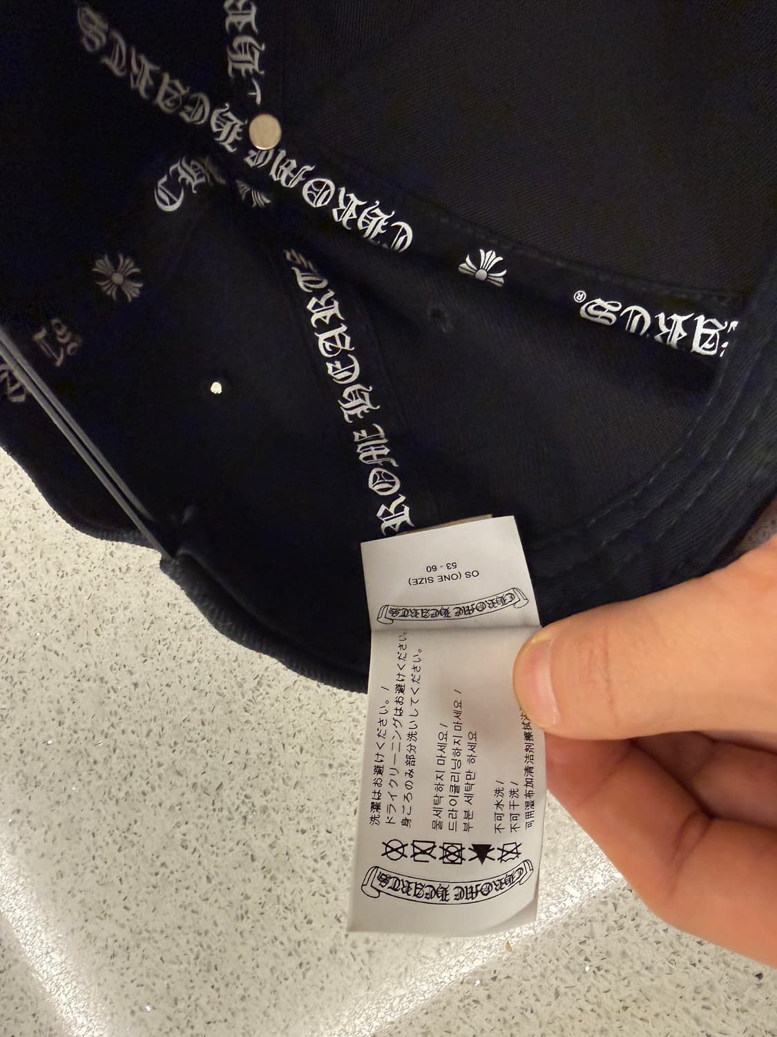 크롬하츠 홀스슈 데님 베이스볼햇 블랙 판매합니다! 상품이미지6