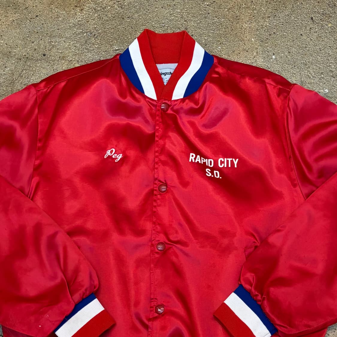 레어 90s Made in USA 스윙스터 사틴 자켓 패딩자켓 상품이미지6