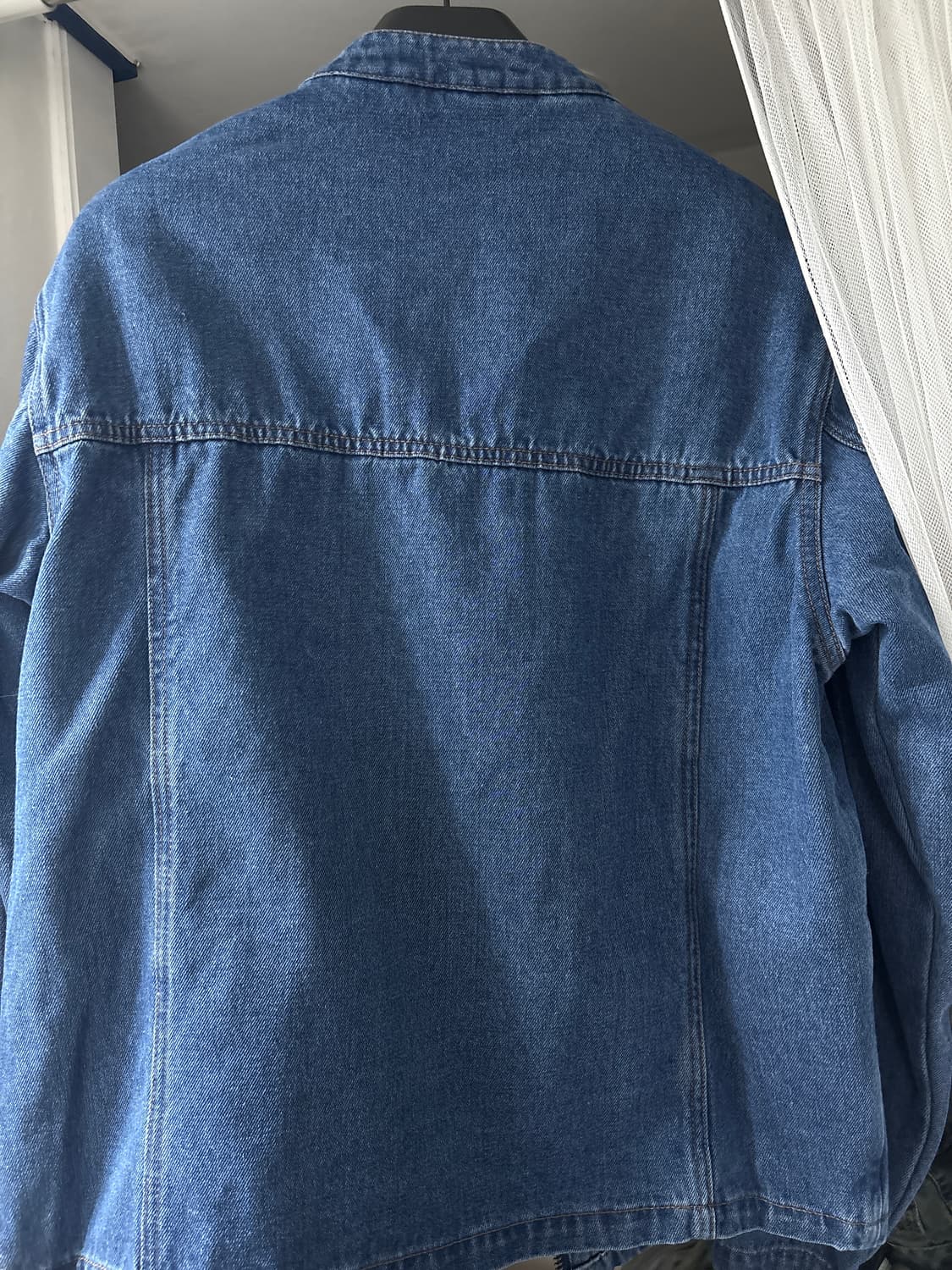 브이투 워싱 바이커 데님 자켓 블루 m 상품이미지3