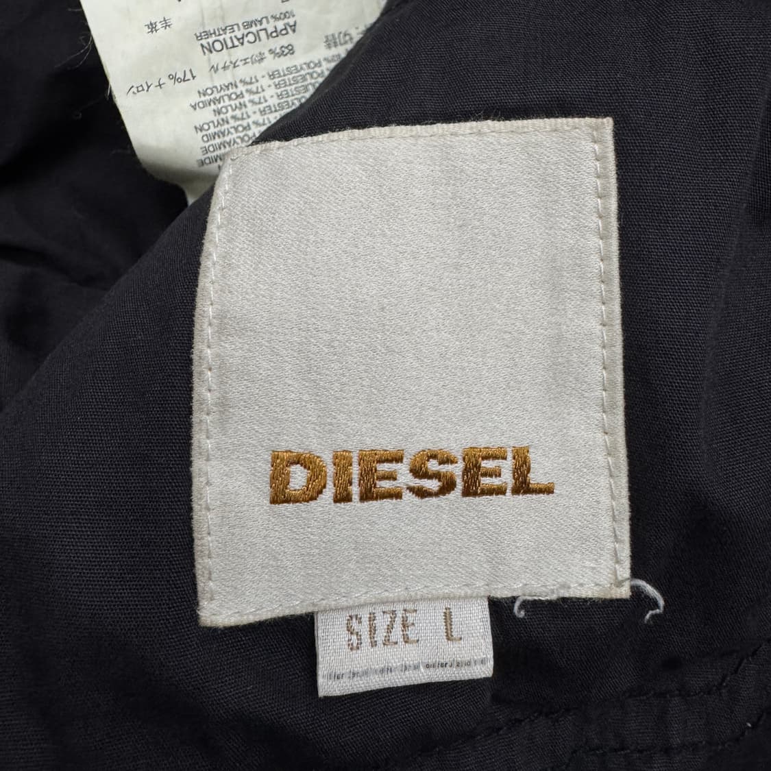 디젤 레더도킹 나일론 바이커 집업 자켓 상품이미지5