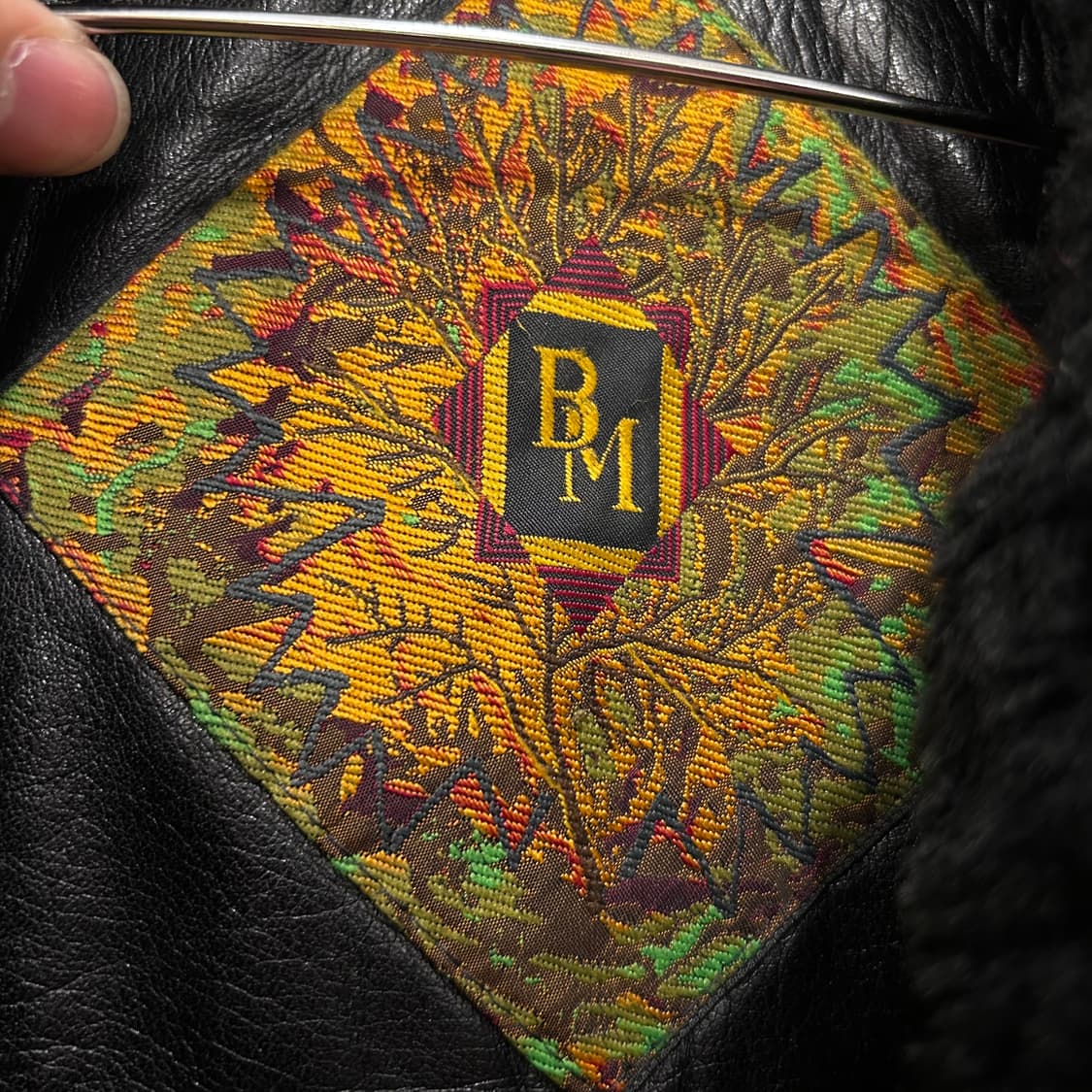 빈티지 카우하이드 카라 탈부착 레더 봄버자켓 상품이미지3