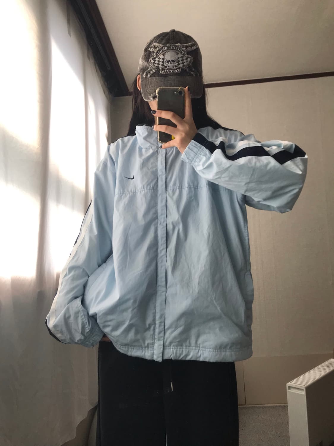 나이키 00s 연하늘 오버핏 바람막이 상품이미지2