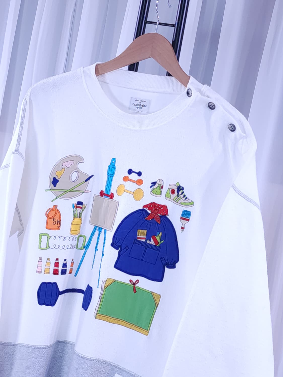 카스텔바작 화이트 테리 티셔츠 상품이미지1