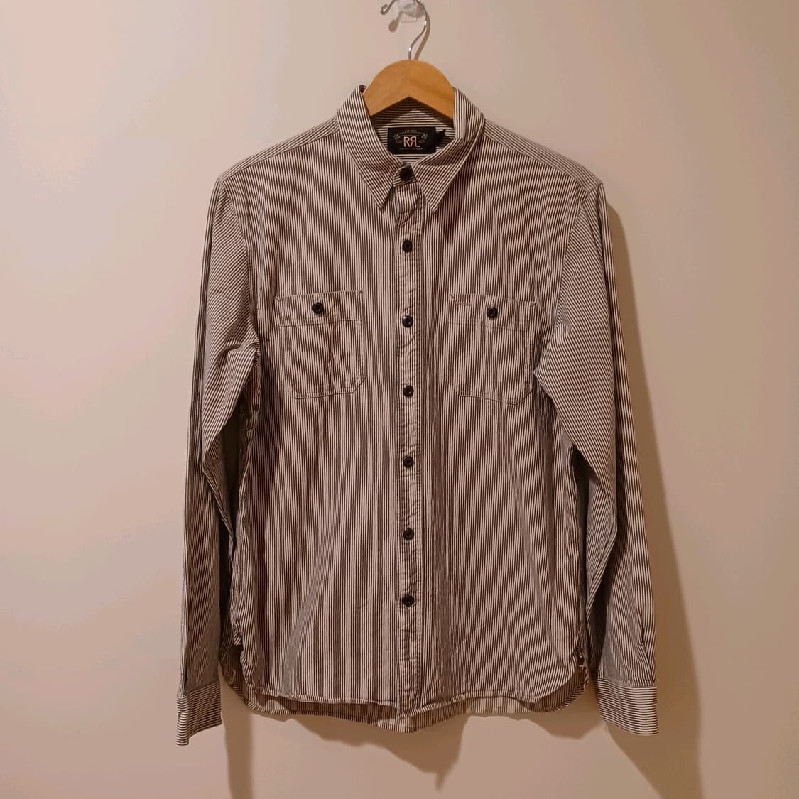 90s RRL 히코리 스트라이프 워크 셔츠 상품이미지1