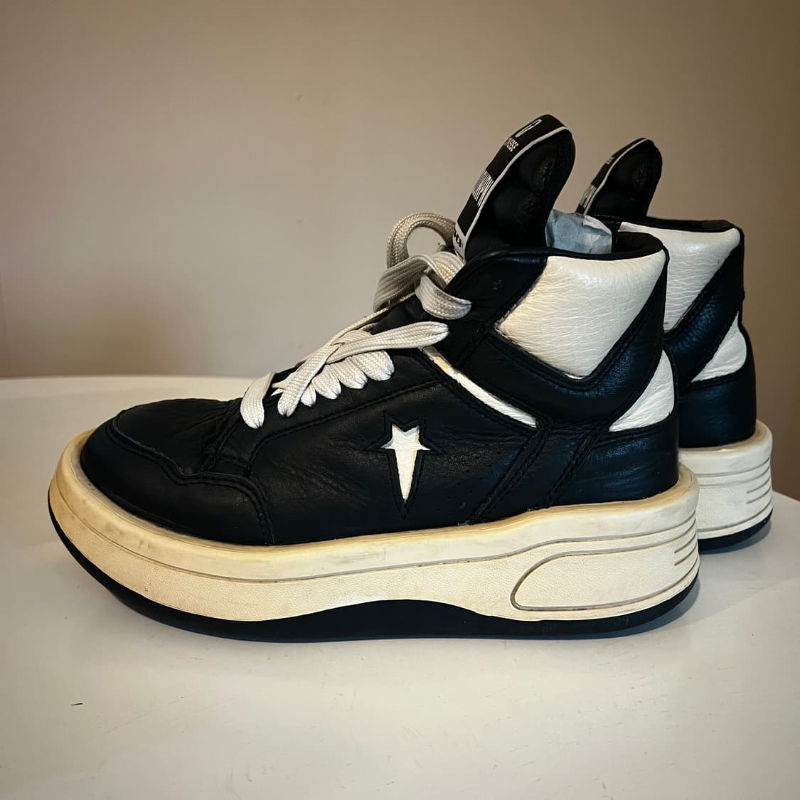 컨버스 x 릭 오웬스 다크쉐도우 터보웨폰 블랙 크림  상품이미지2