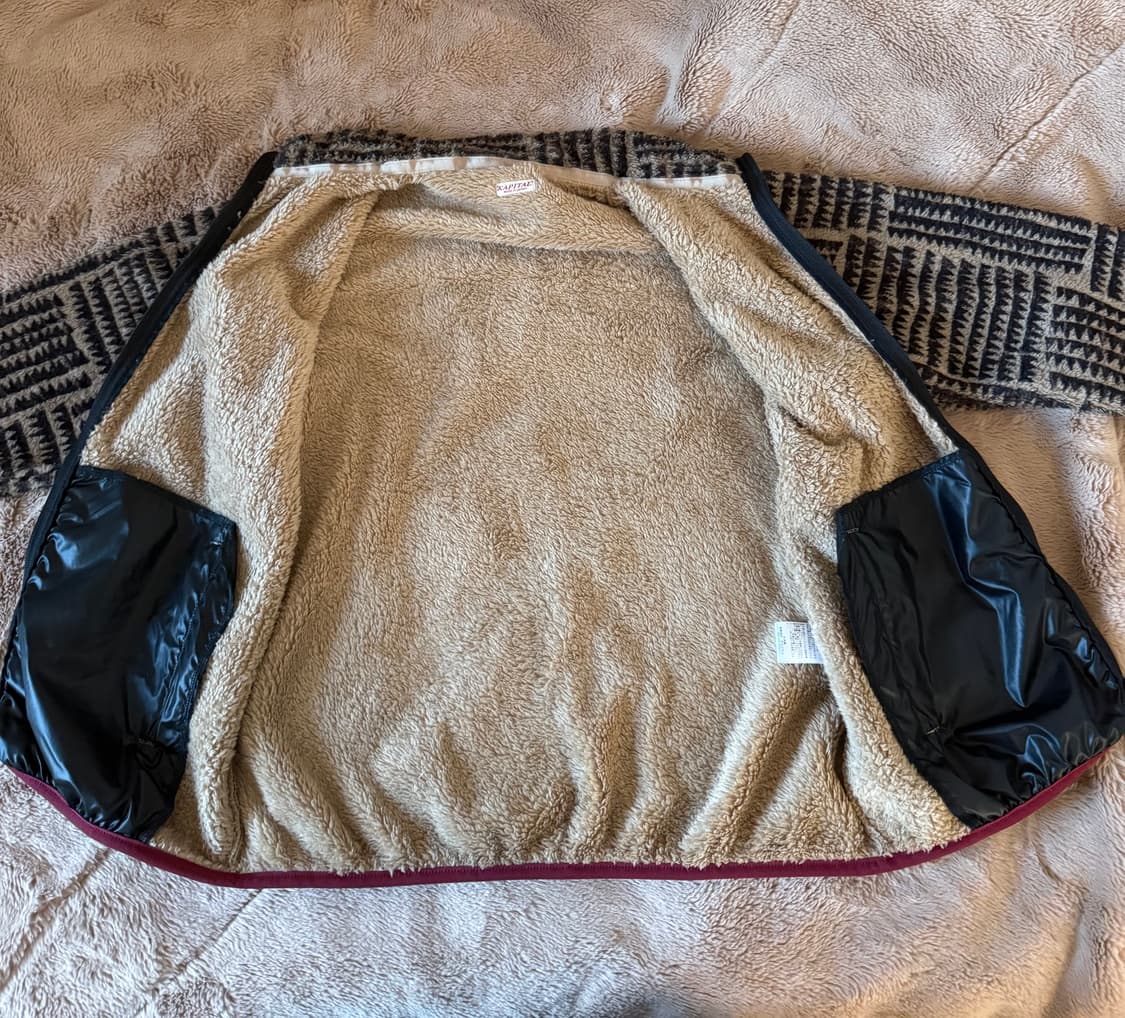 [1] 캐피탈 핵소 블록 패턴 플리스 집 플루종 베이지 상품이미지3