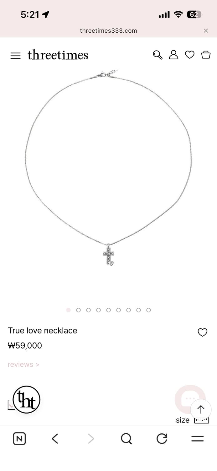 쓰리타임즈 트루 러브 목걸이 상품이미지1