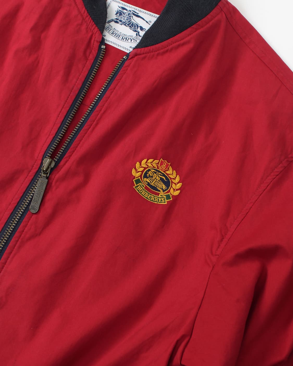 버버리 Burberry 90s 빈티지 로고 자수 레드 집업 지퍼 자켓 상품이미지5