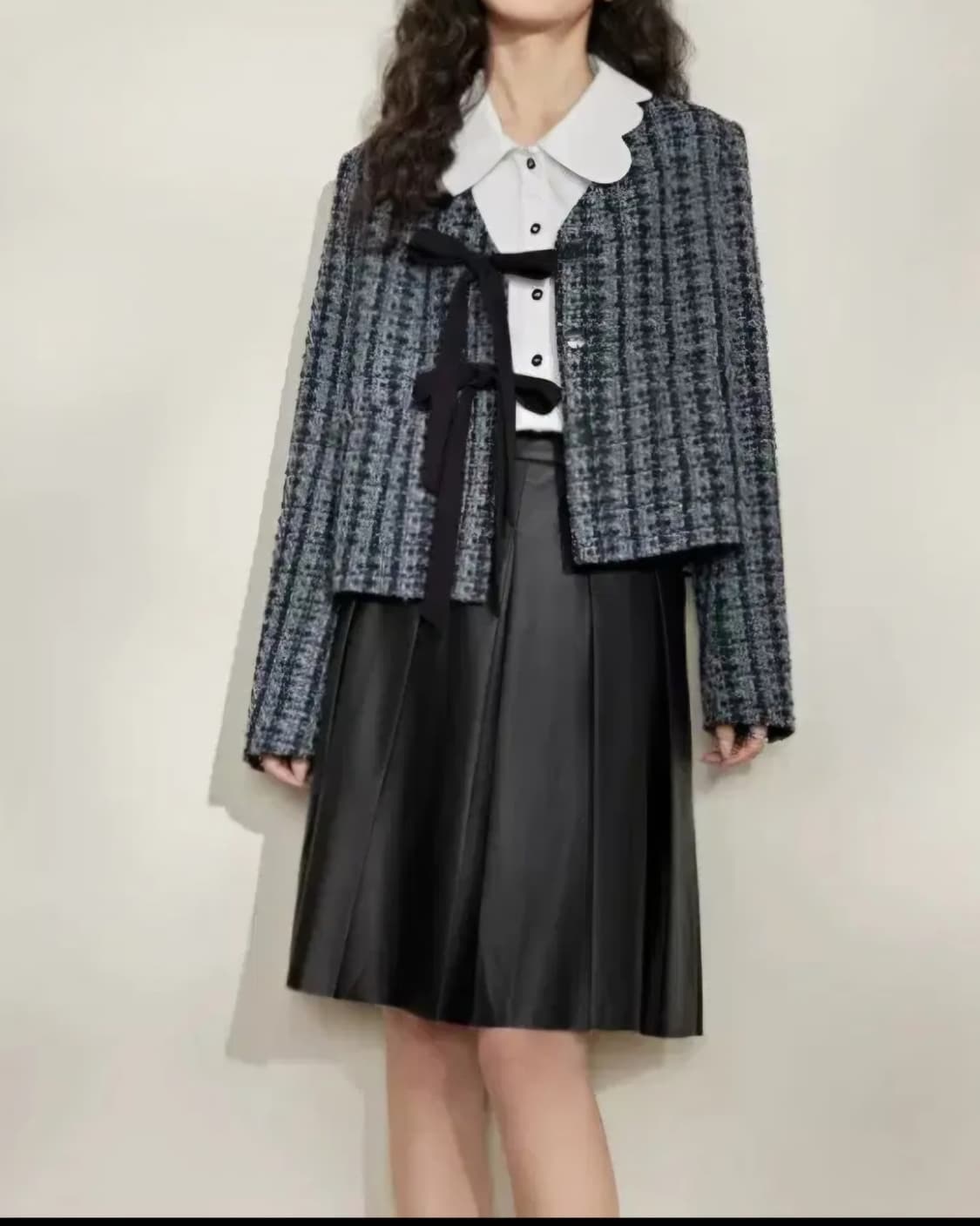 쿠오세 리본 트위드자켓 상품이미지1
