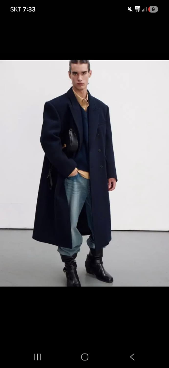 렉토 로버펠트 코트 네이비 M 상품이미지1