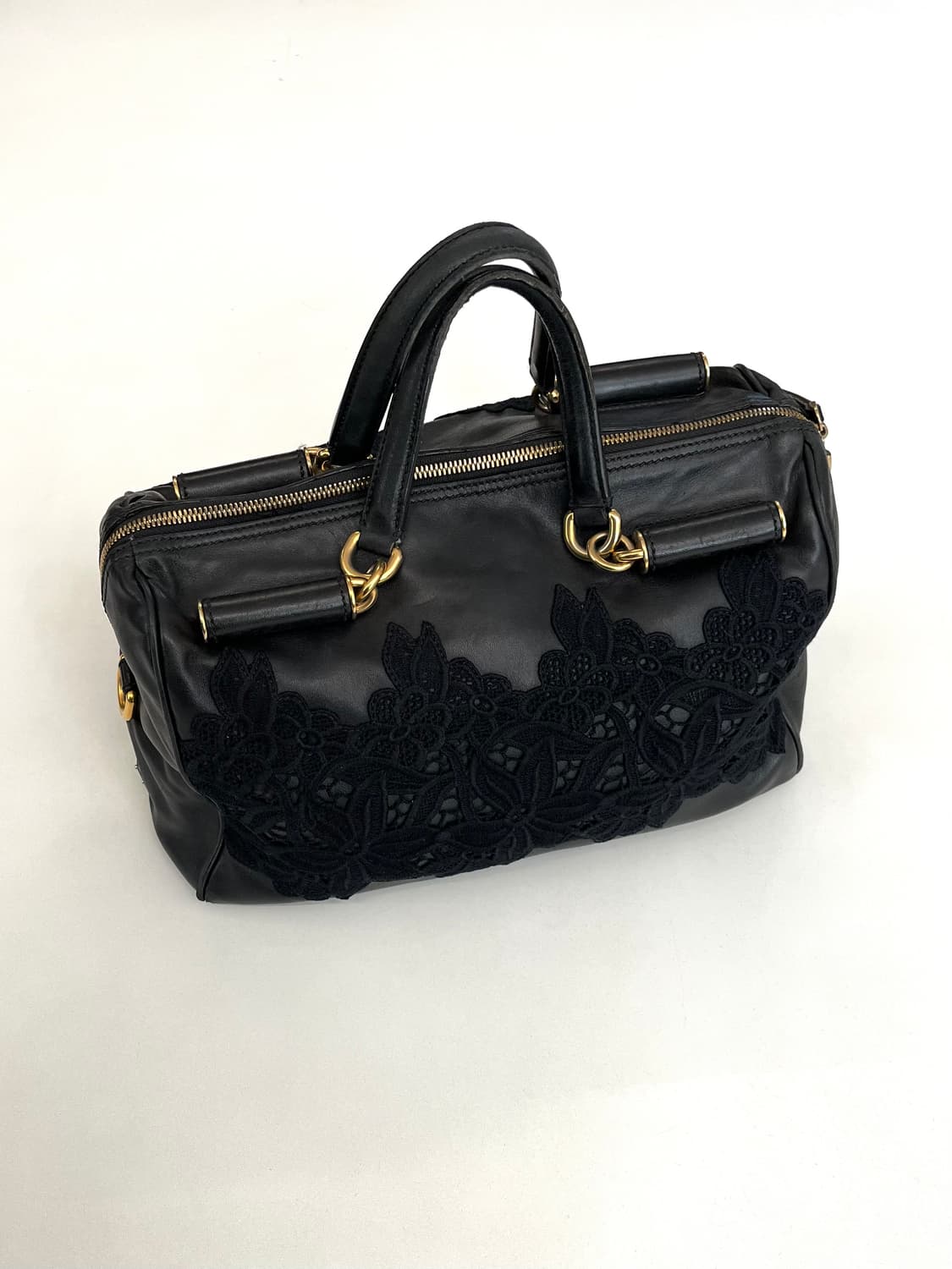 돌체앤가바나 2011 런웨이 아카이브 플라워 레이스 레더백 상품이미지4