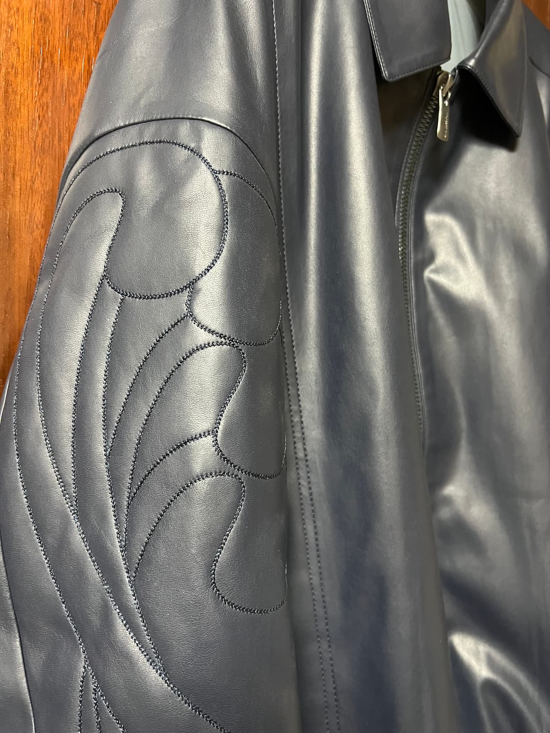 A.A Spectrum 코스티드 블루종 미드나이트 블루 가죽 자켓 상품이미지5