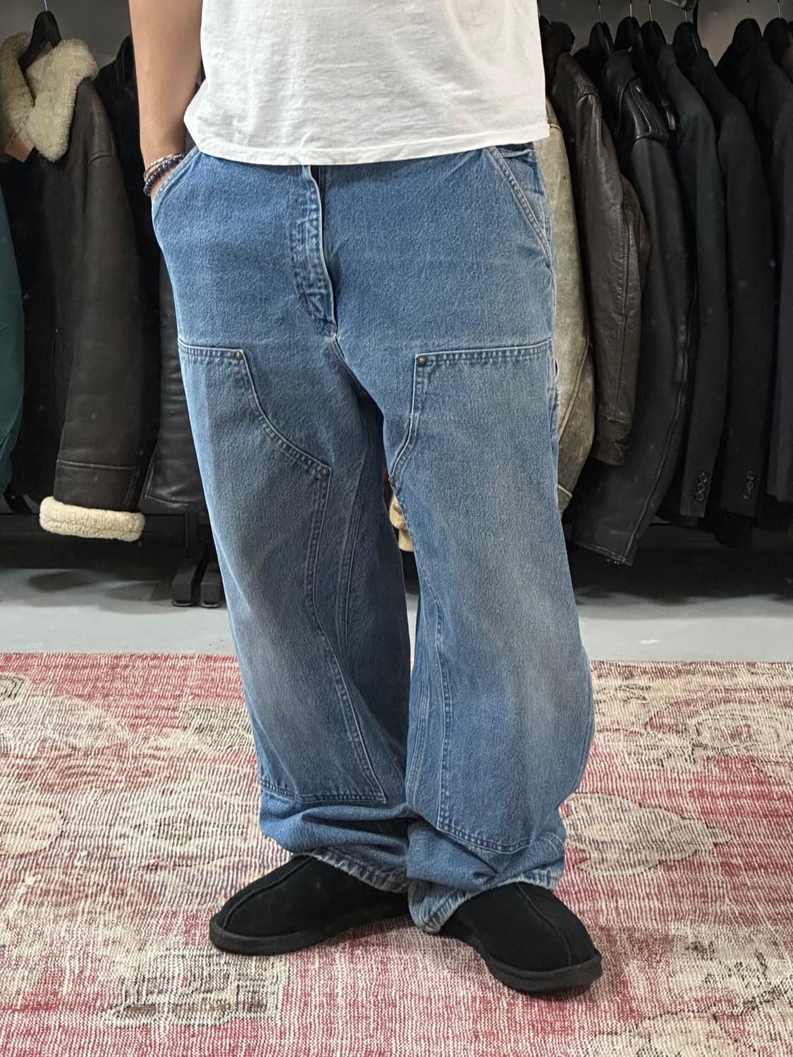 00's OG USA 칼하트 데님 더블니 칼하트 썩블니 워크팬츠 상품이미지10
